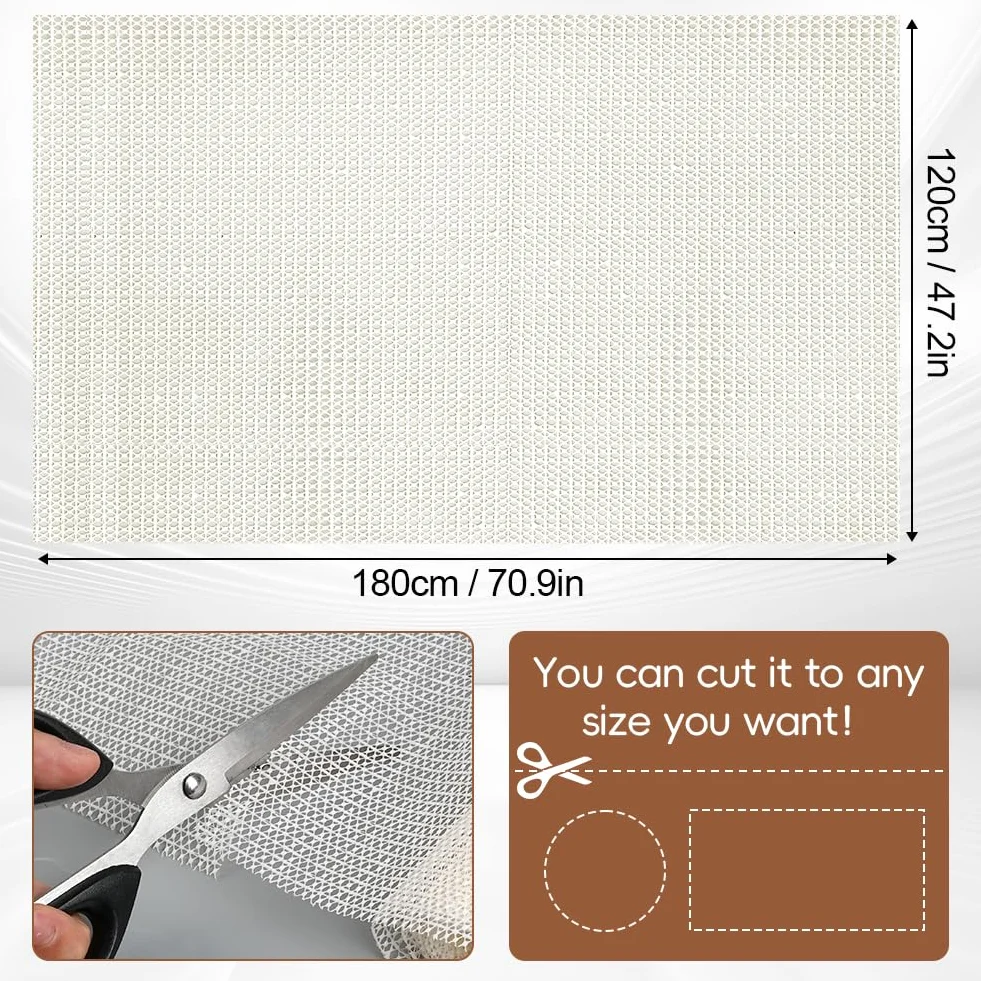 Vicloon Sous-Tapis Anti Dérapant 180 x 120 cm PVC Multi-Usage Protection Antidérapante
