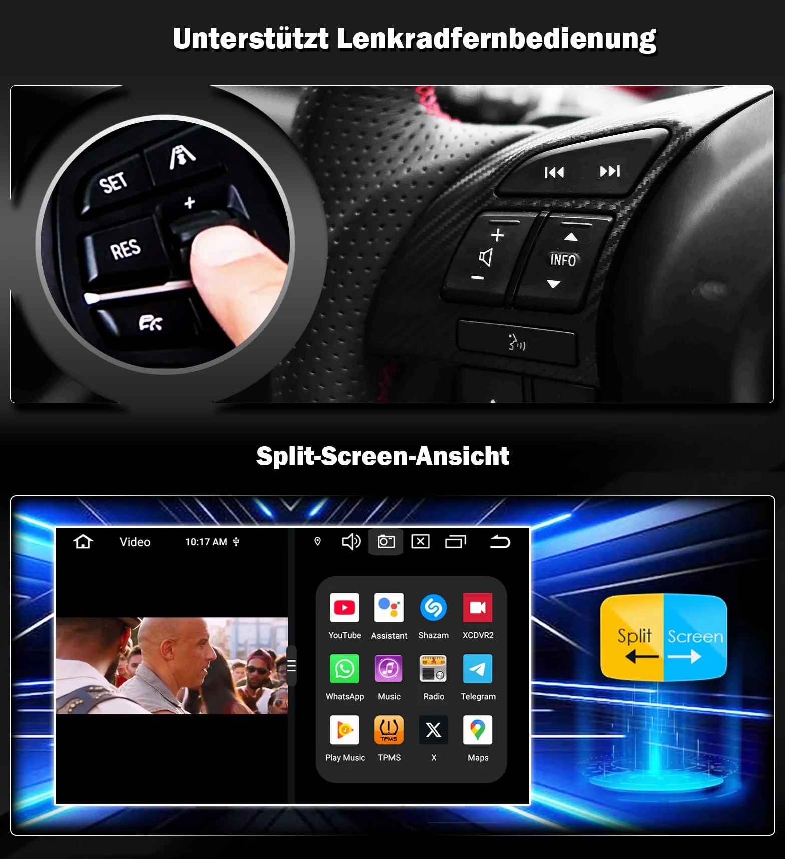 Erisin 8-rdzeniowy 4 GB + 64 GB Android 14 GPS radio samochodowe Bluetooth 5.0 z nawigacją do Fiat 500/500C/500S 2008-2015 500E 7 cali ekran dotykowy obsługuje bezprzewodowy CarPlay Android Auto WiFi