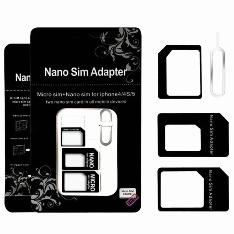 Adapter noosy 3 w 1 Nano SIM, Micro SIM i SIM, czarny