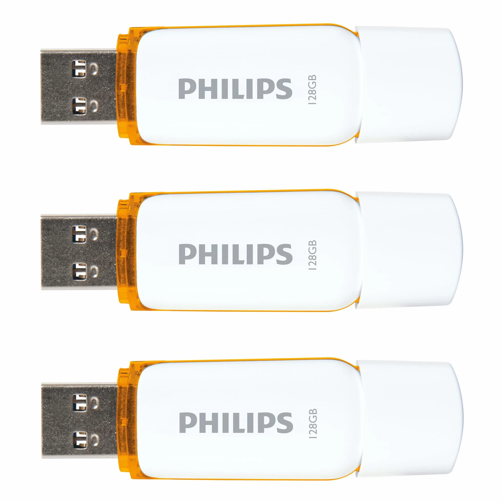 Philips Snow Edition High Speed pamięć flash USB 2.0 3x 128 GB do komputerów PC, laptopów, przechowywania danych, prędkość odczytu do 25 MB/s