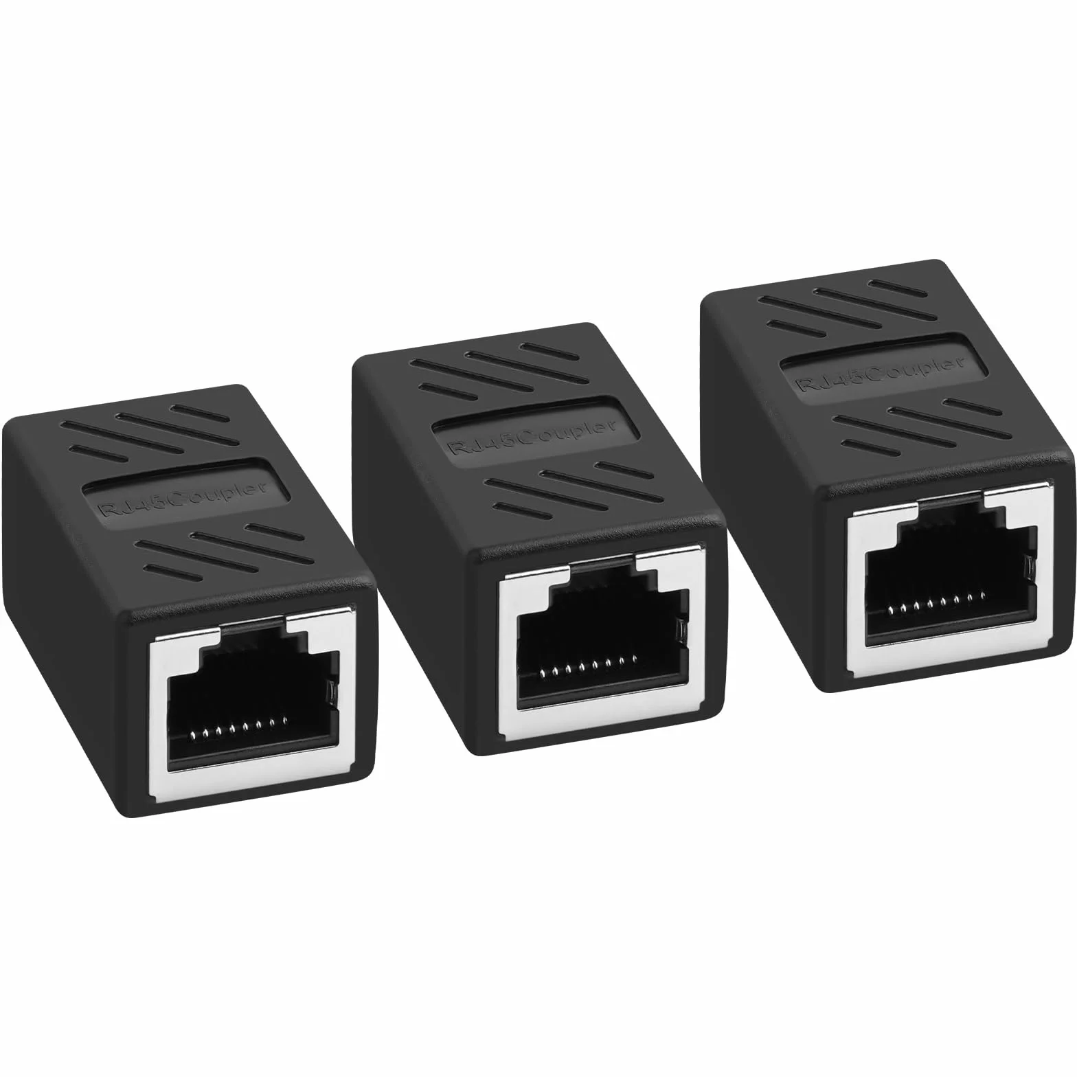AXFEE 3 sztuki łącznika sieciowego RJ45, złącza Ethernet, ekranowany łącznik liniowy, kobieta do żeńskiego