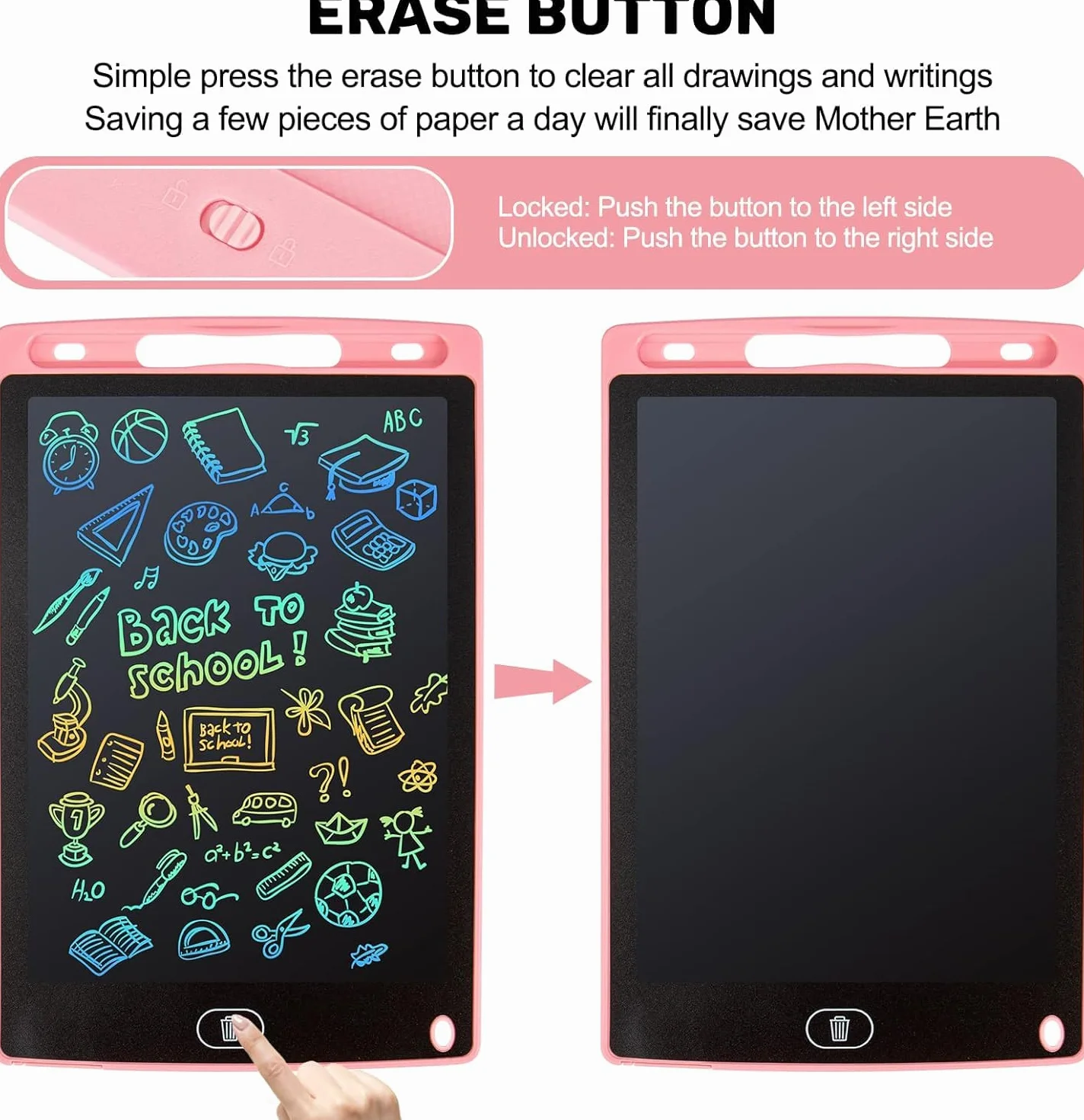 Tablette Dessin Enfant 8.5 Pouces LCD Éducative Jouet Filles Garçons