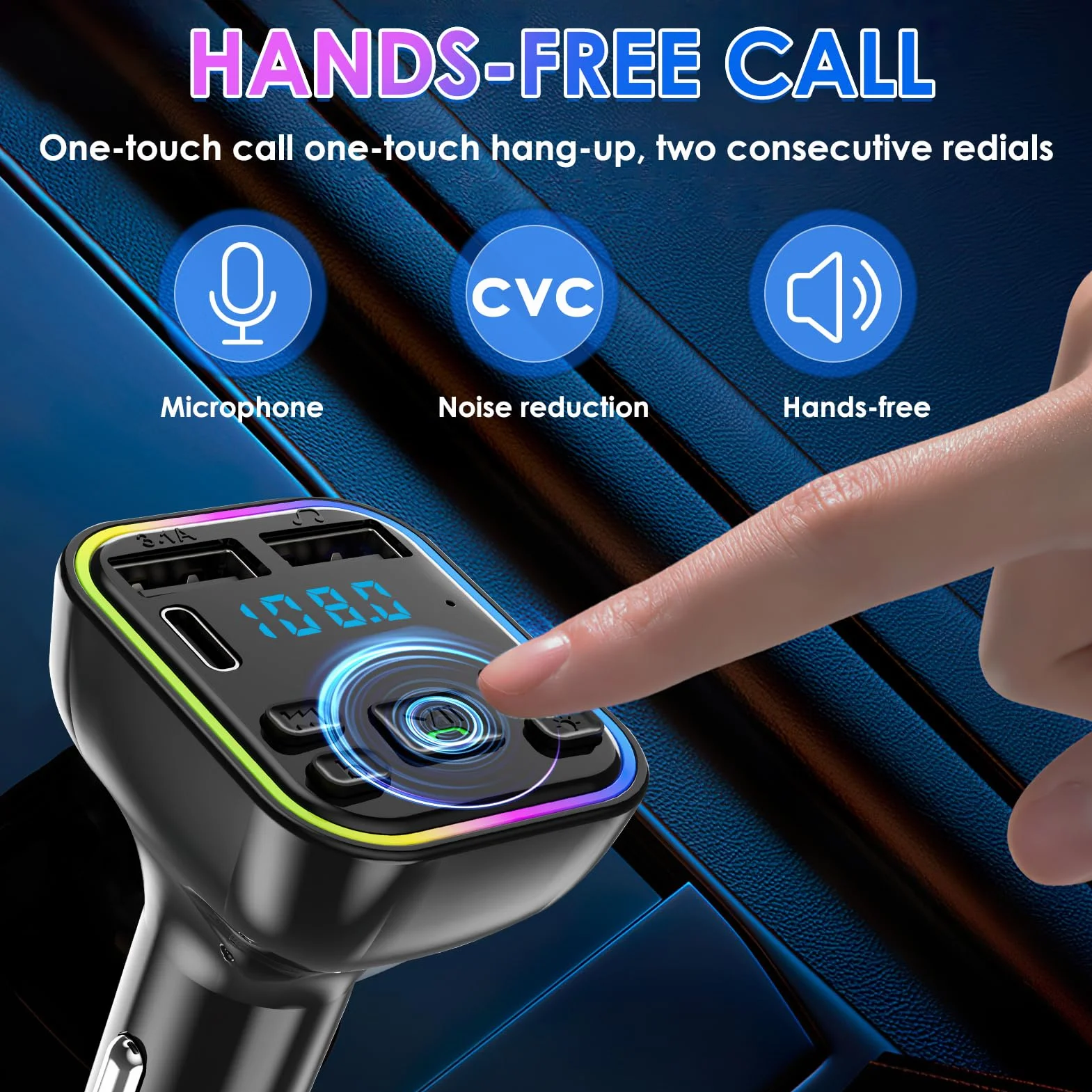 Nadajnik FM Bluetooth samochodowy adapter samochodowy Bluetooth
