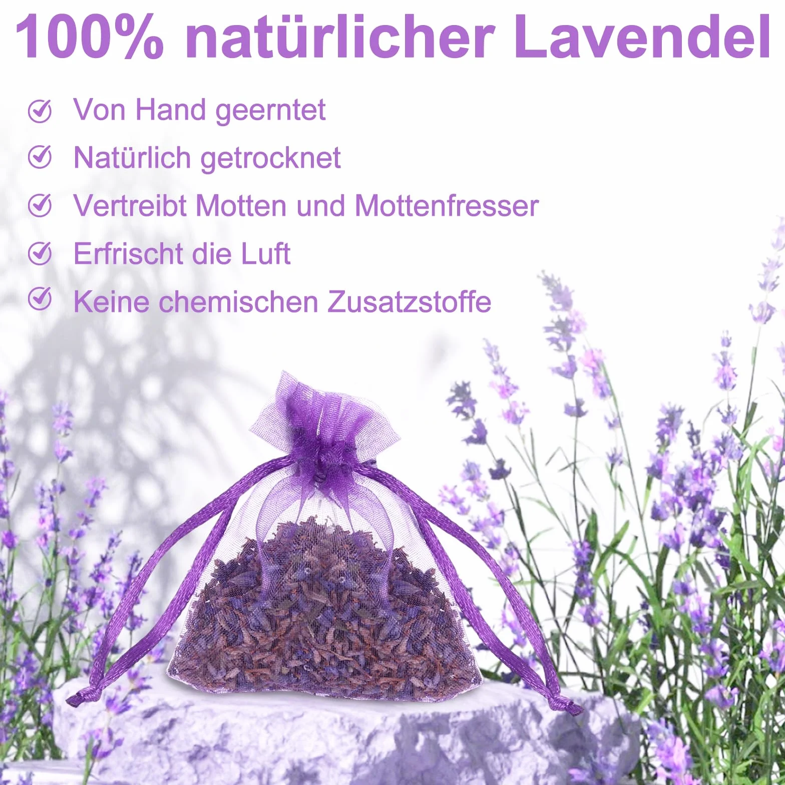 Lot de 10 sachets de lavande en bois de cèdre protection contre les mites pour armoire