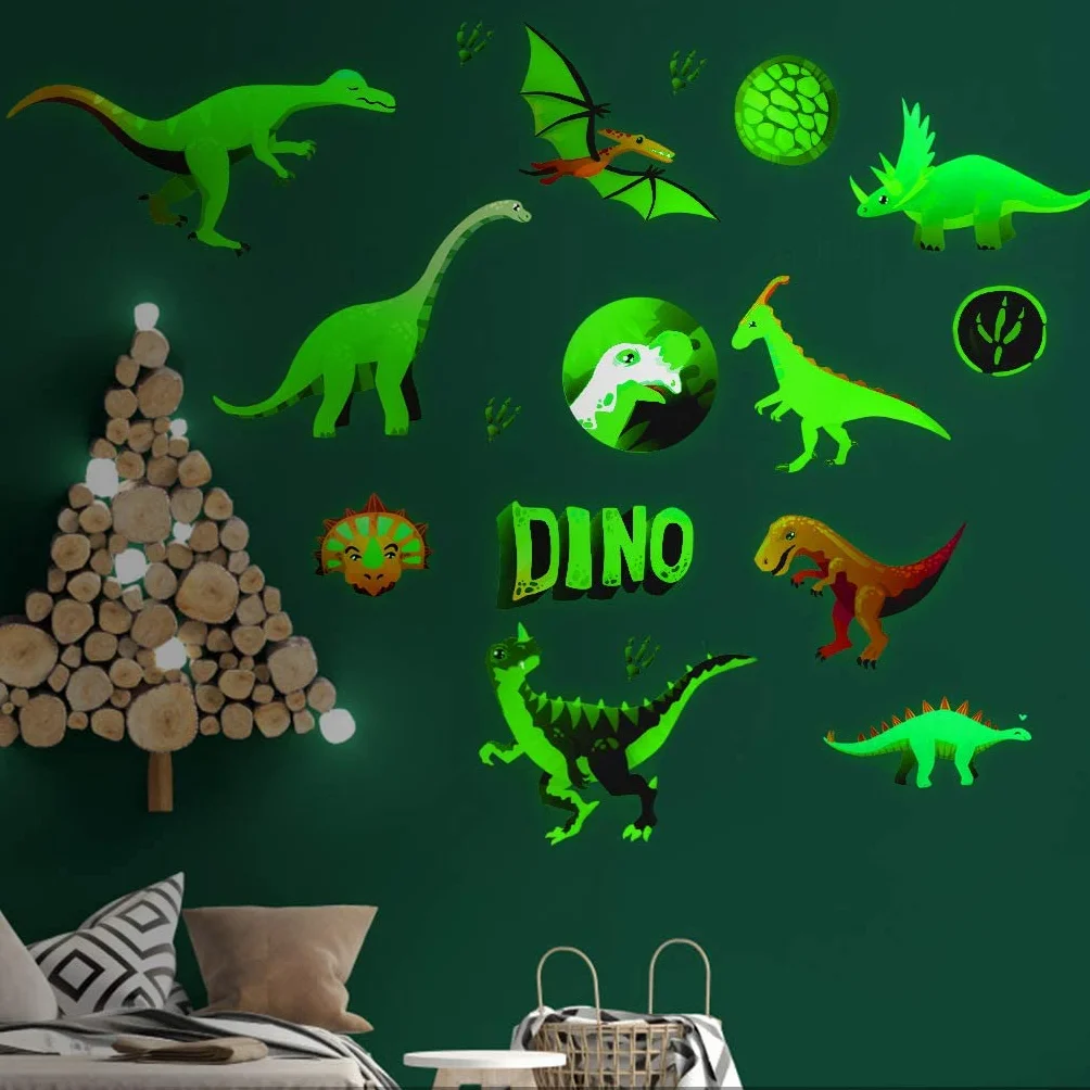 WUBAYI Stickers Muraux Lumineux Dinosaure Chambre Salon