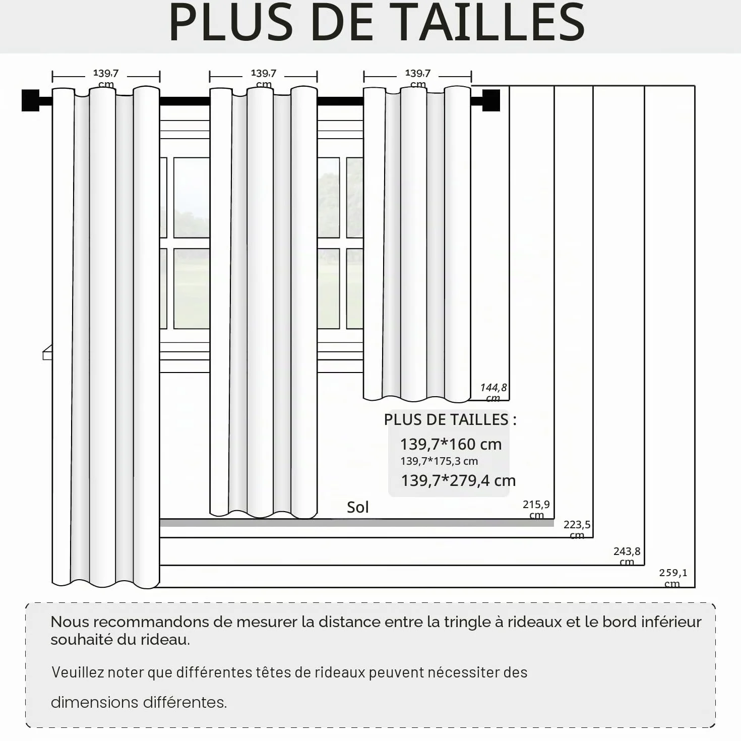 EMEMA Rideau Occultant Beige à Œillets 140x225 CM Lot de 2 Rideaux Thermiques Anti Chaleur Salon Chambre