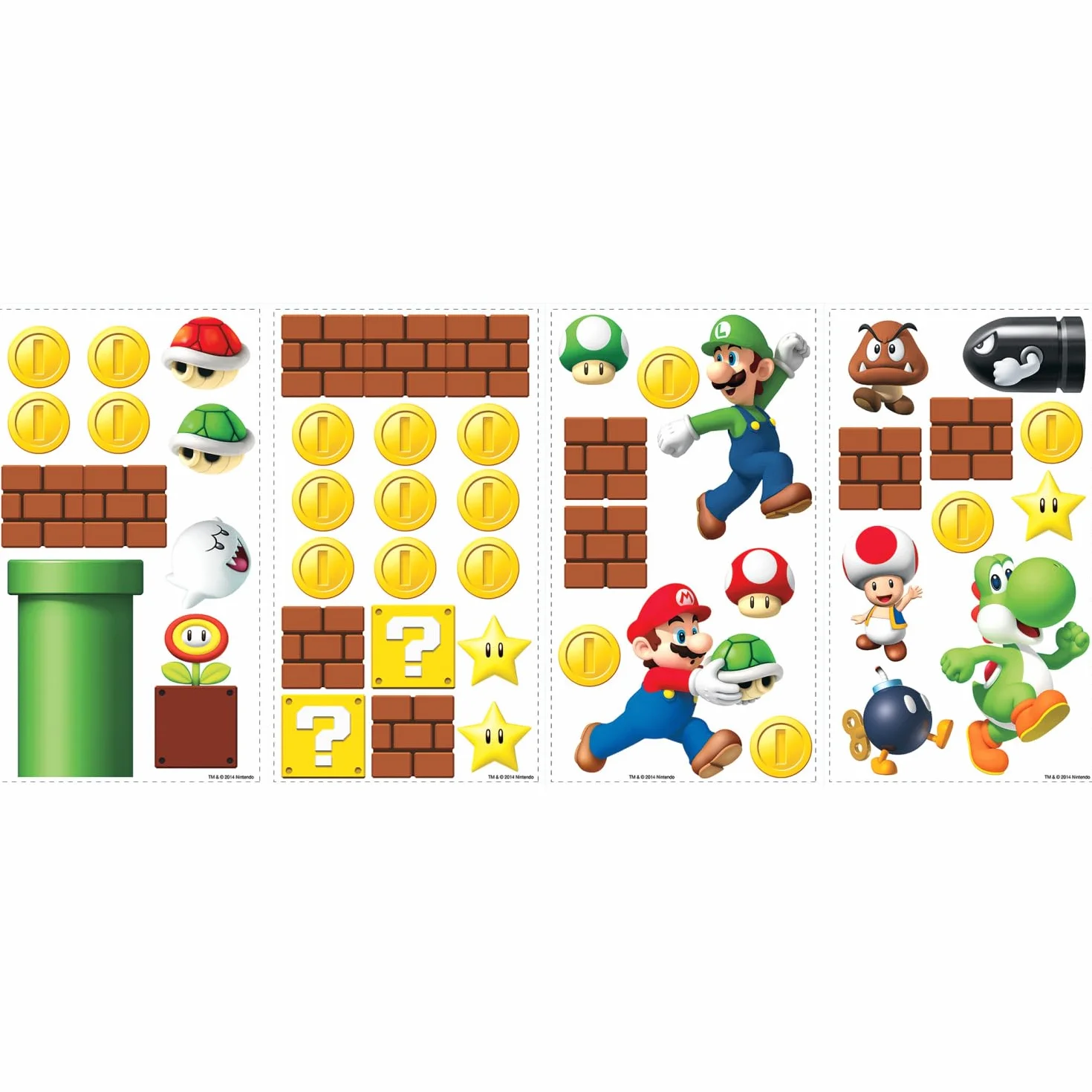 Naklejki Repozycjonowalne Nintendo Super Mario Scena Gry