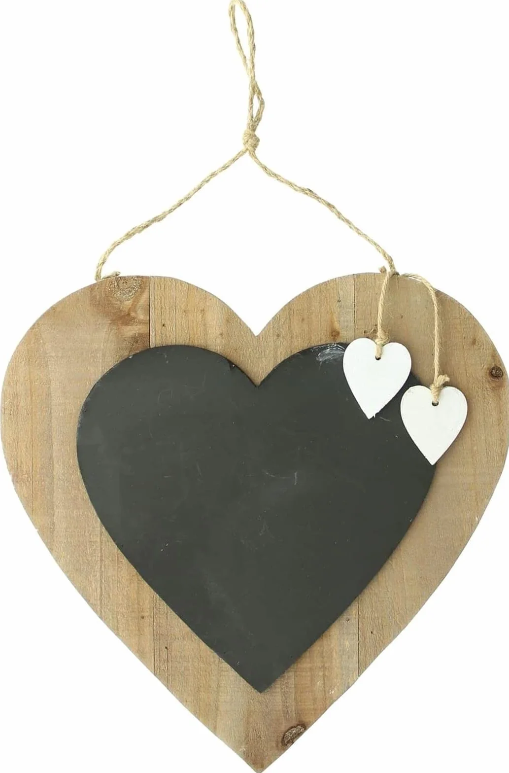 Pendentif décoratif en forme de cœur avec tableau noir 36 cm