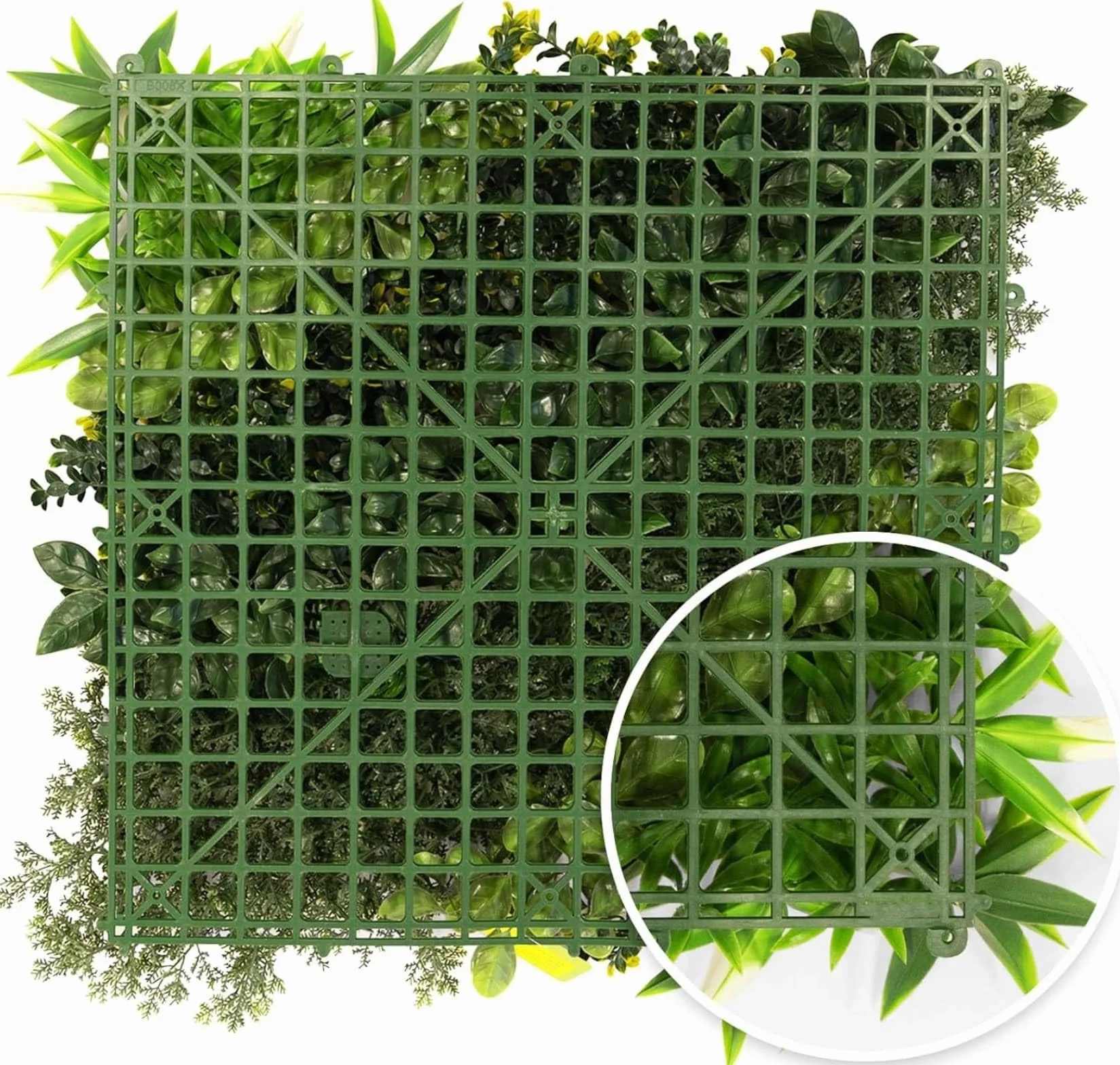 KARAT Mur Végétal Artificiel 50 x 50 cm Résistant aux Intempéries Décoration Murale