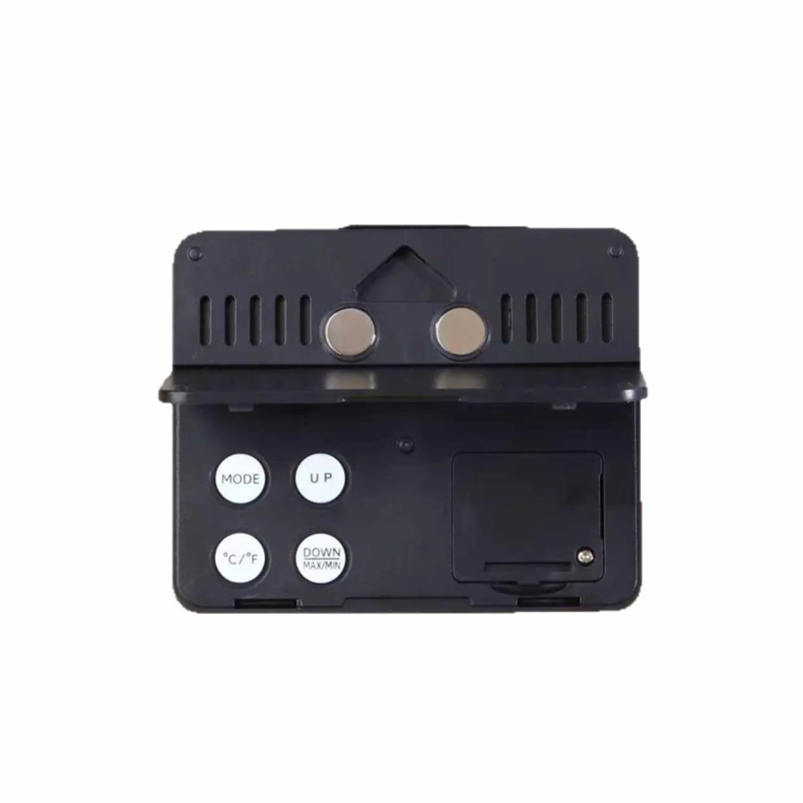 Horloge LCD multifonction thermohygromètre numérique mural avec alarme, 9,4 x 1,6 x 7,7 cm noir