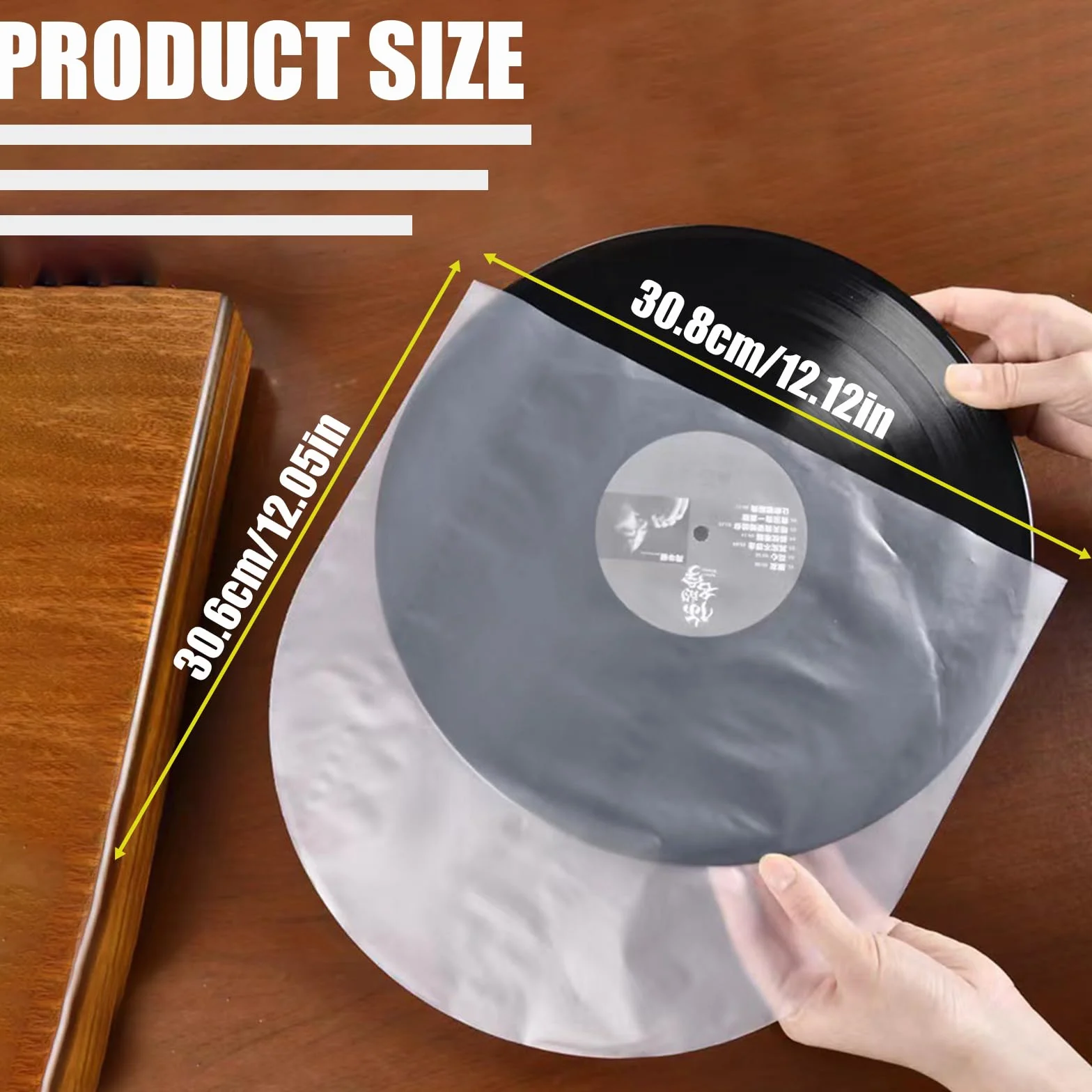Pochette Vinyle 33 Tours 50 pièces, Protection Vinyle 12" Antistatique