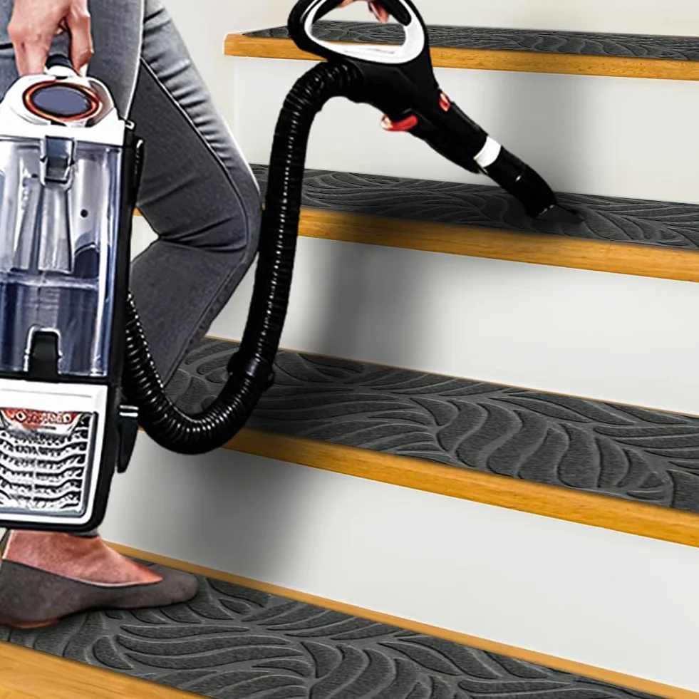 Lot de 15 tapis d'escalier autocollants antidérapants souples réutilisables pour animaux enfants personnes âgées