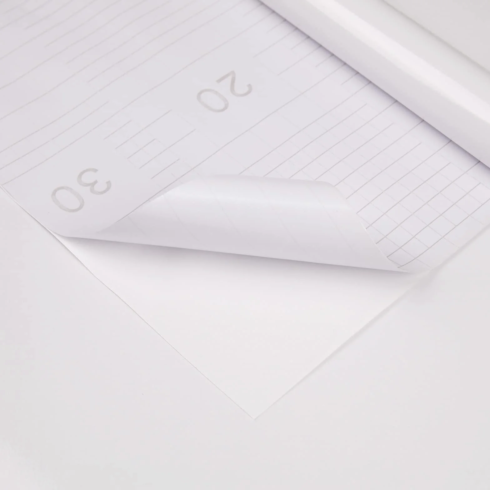 Papier Adhésif Blanc Glossy pour Meuble 30×200cm, Film Autocollant Vinyle Imperméable