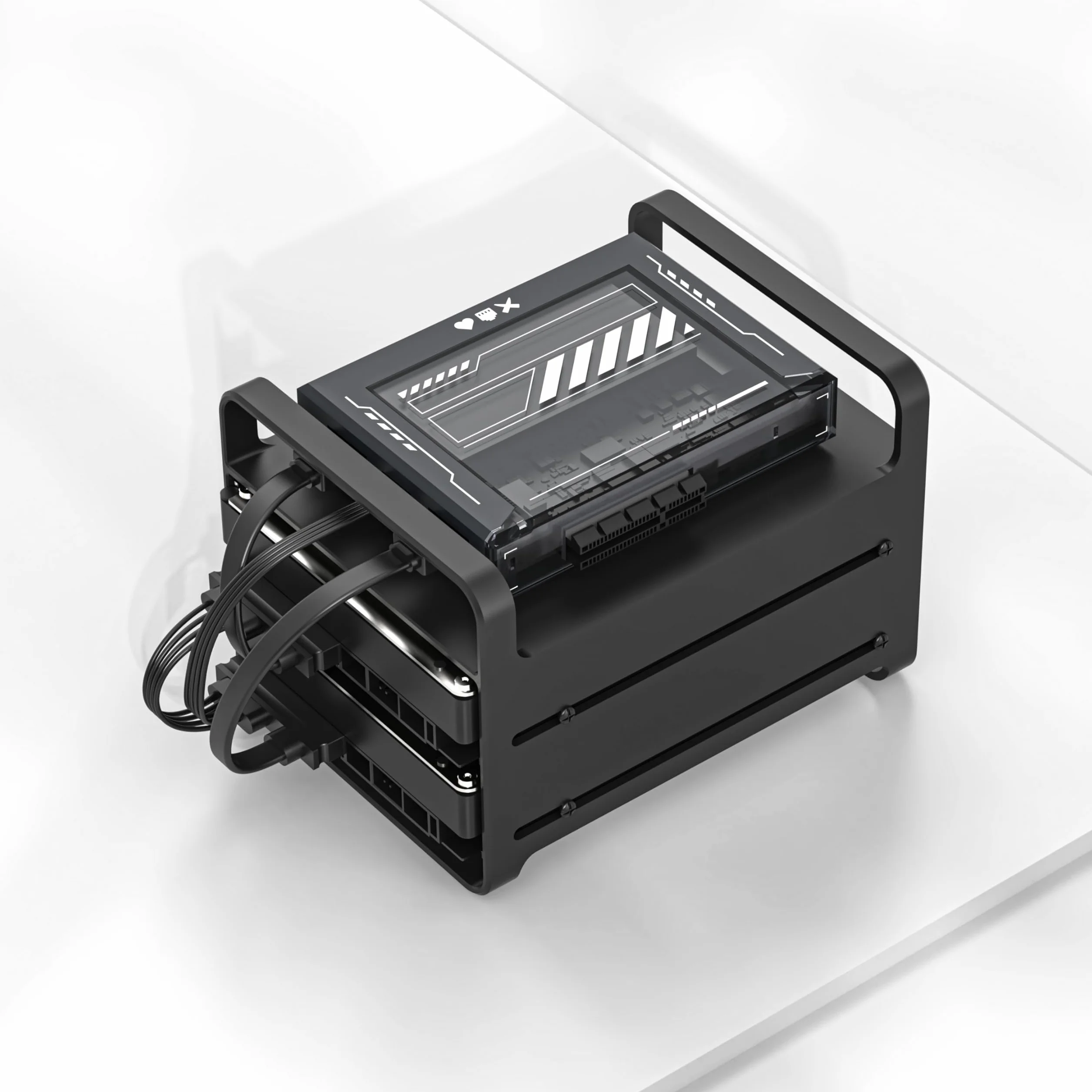 ZimaBlade 2-zatokowa tacka na dysk twardy do Zimablade, Zimaboard i innych podwójnych dysków 3,5 cala, konstrukcja ze stopu aluminium o wysokiej twardości, montaż dysku twardego 3,5 cala