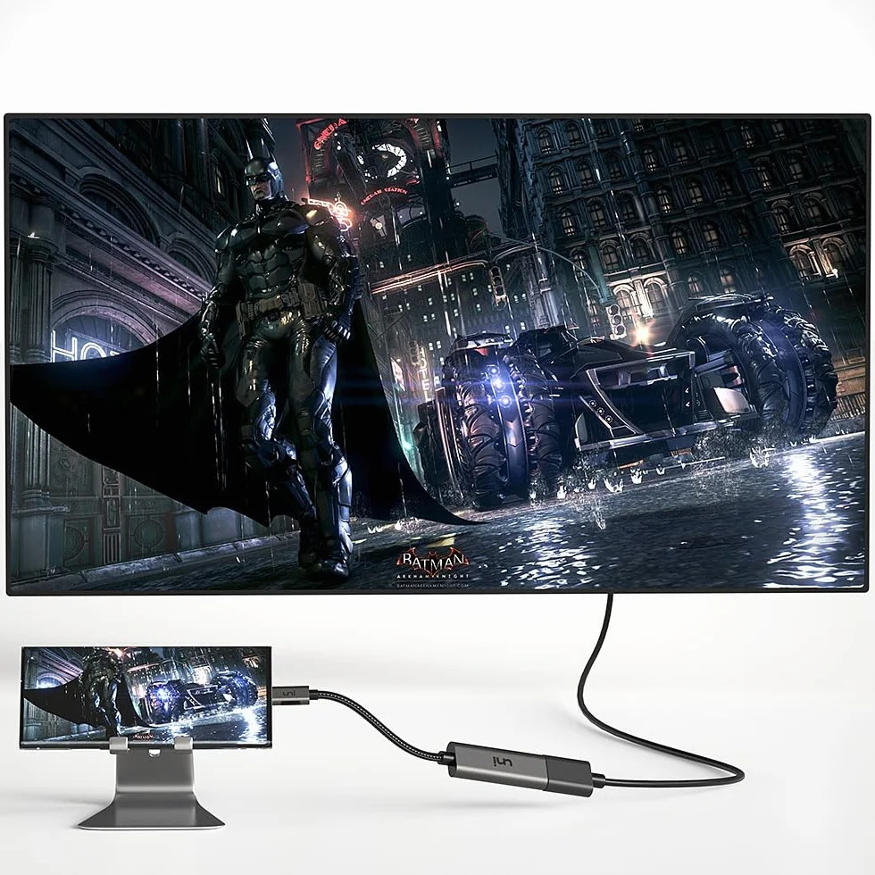 Adapter uni USB C do HDMI 4K@60Hz Adapter Thunderbolt 3-HDMI Kompatybilny z MacBookiem Pro, MacBookiem Air, iPad Pro, Surface Pro, Galaxy, Dell itp. – Szary