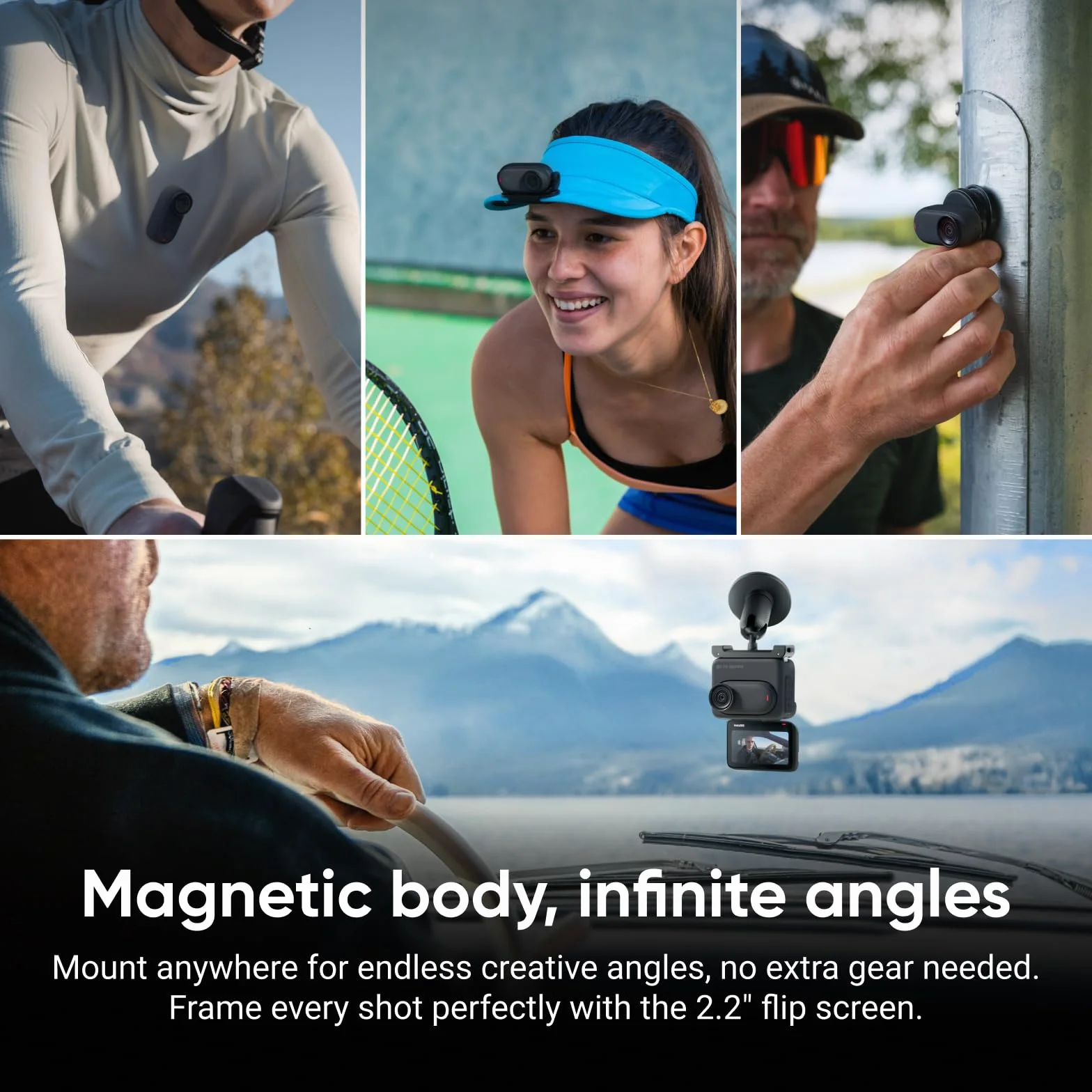 Insta360 GO 3S 128GB – mała przenośna kamera do vlogowania 4K, bez użycia rąk, mocowanie w dowolnym miejscu, stabilizacja, żywotność baterii 140 min, wodoodporność 10 m, edycja AI, czarna