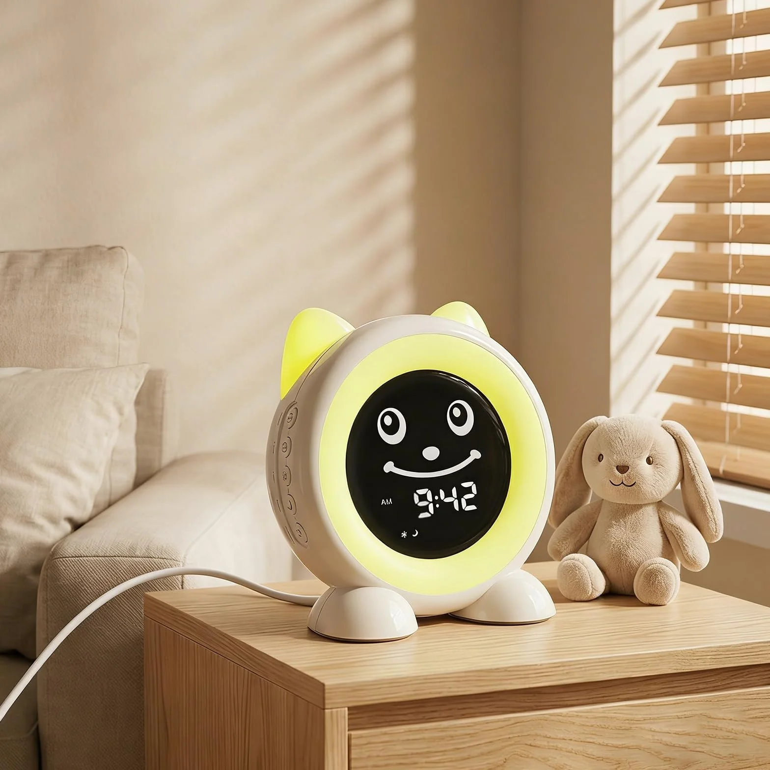 Time to Wake Réveil pour Enfants, I.CODE Horloge D'entraînement du Sommeil pour Les Tout - Petits avec Veilleuse et Minuterie Nap, Cadeau pour Les Enfants de 2 à 10 Ans (Vert forêt)