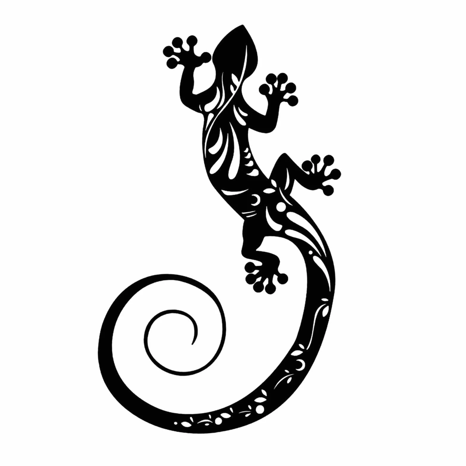 Sharplace Décoration Murale Métal Lézard, Sculpture Salamandre Exterieur pour Patio Jardin