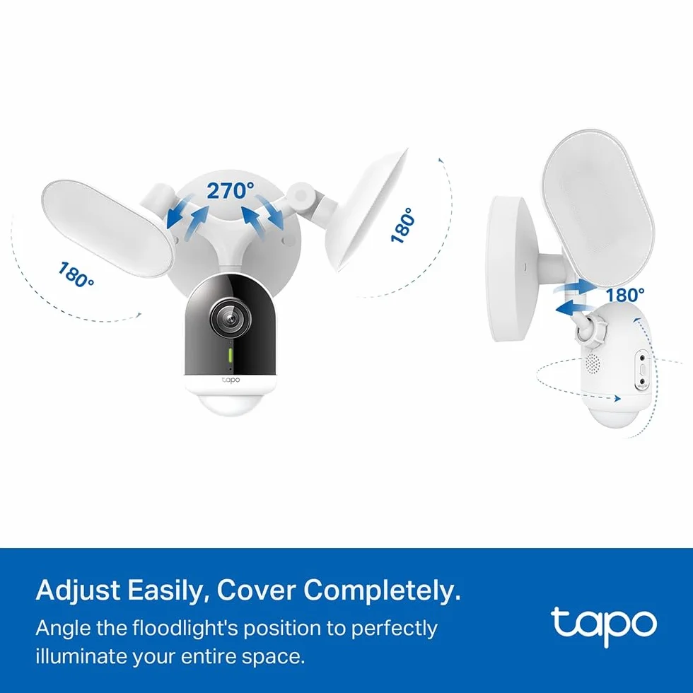 Tapo C720 Zewnętrzna kamera Wi-Fi 2K, 4 MP, kolorowa wizja i projektory 2800 lumenów, regulacja jasności i aktywacja wyzwalacza, wykrywanie Smart AI, MicroSD do 512G, IP65, tylko twardy