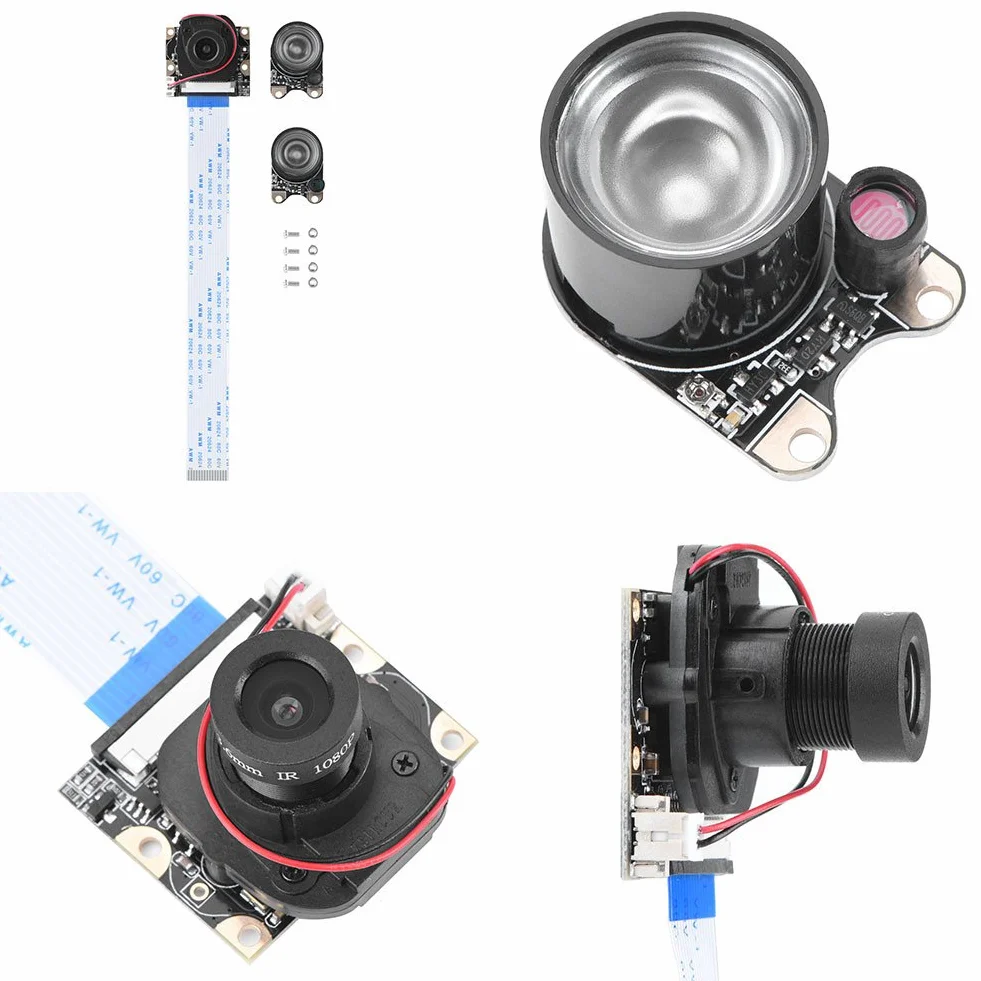 Topiky Mini Kamera na Podczerwień 5 MP - Ręczna Kamera Noktowizyjna z Regulacją Długości Ostrości, HD OV5647 1080p z 2 Diodami LED