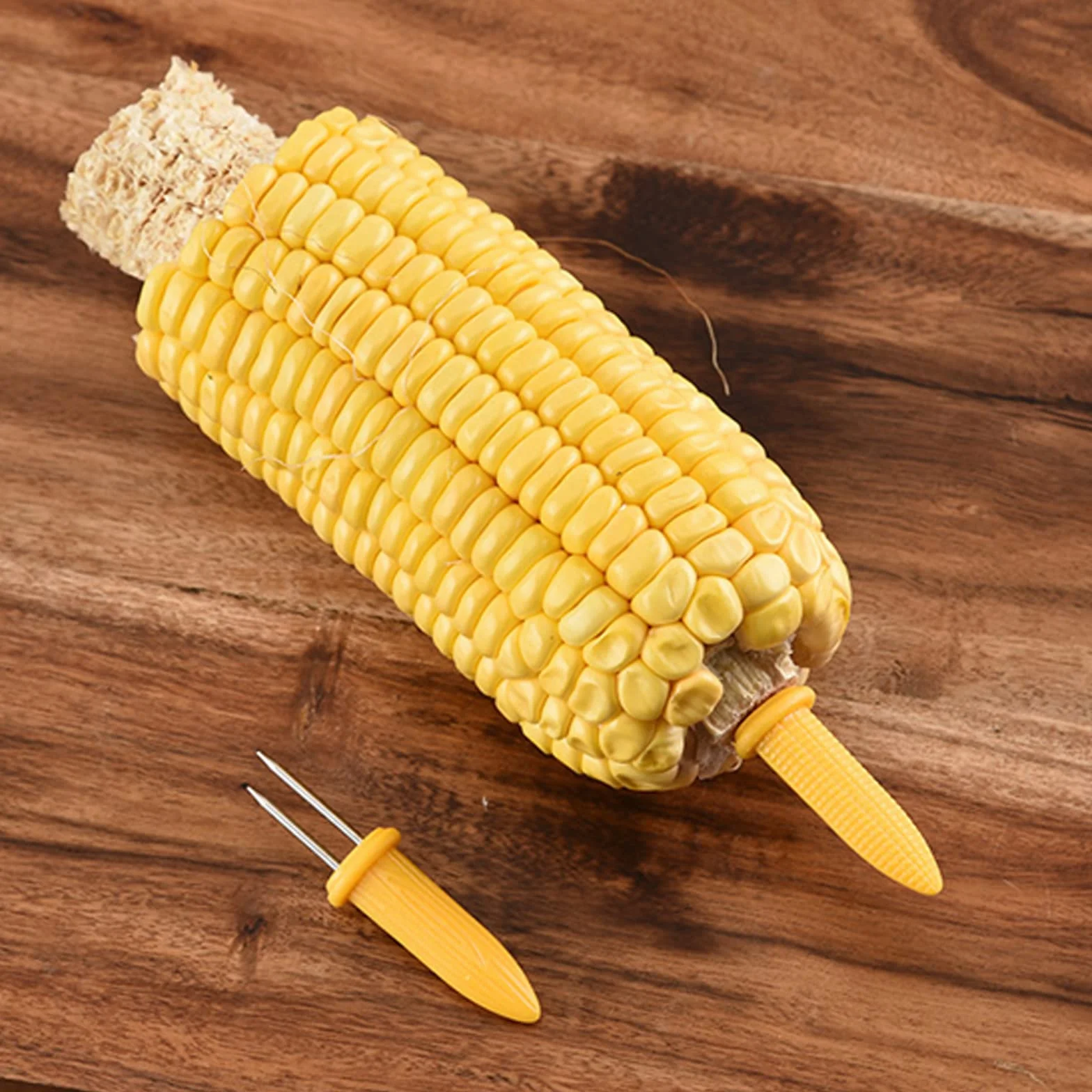 Support d'épis de maïs 20pcs, brochettes en acier inoxydable pour fête pique-nique camping