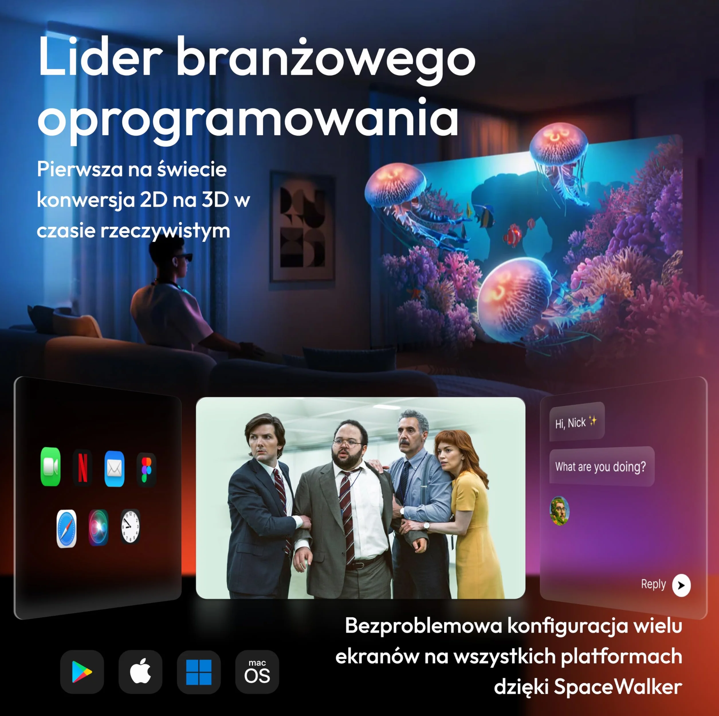 VITURE Luma Pro XR Okulary — 152" 1200p 120Hz Ultra Ostry wyświetlacz, 52° FOV, Folia Elektrochromowa, Harman Audio, dla iPhone 17/16/15/Android/Mac/PC/Steam Deck/Switch 2 - Standardowe
