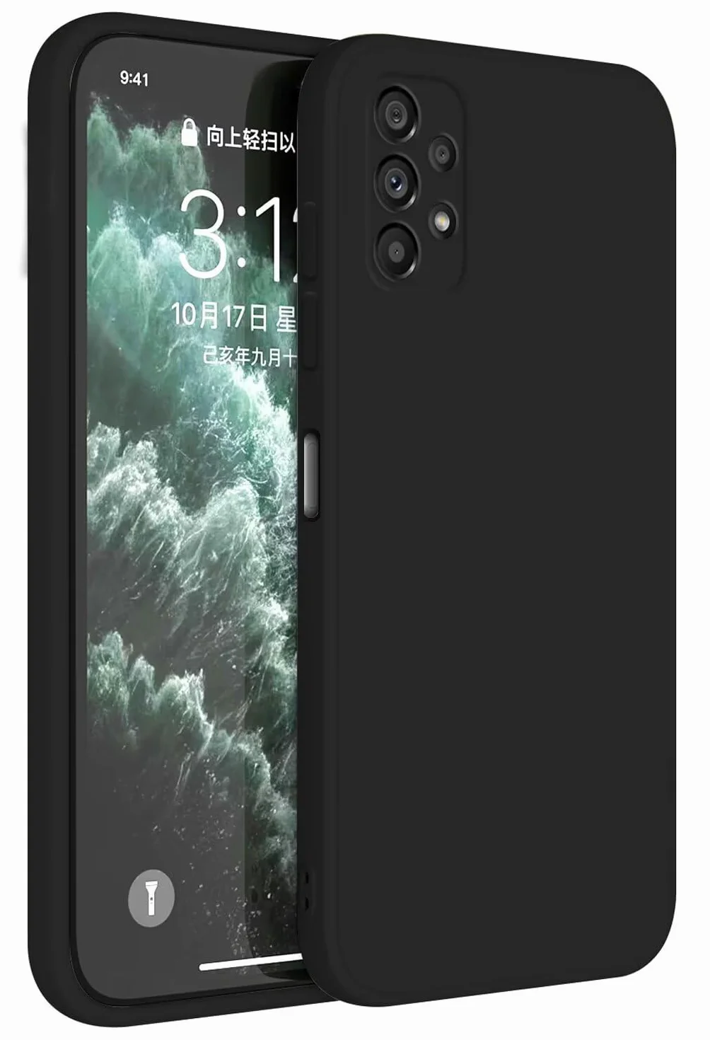 Topme Etui na telefon komórkowy Samsung Galaxy A53 5G (6,5" cala), etui ochronne, ochrona skóry z TPU etui silikonowe - czarne