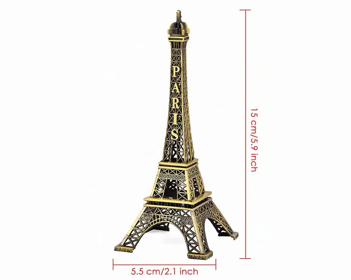 Tour Eiffel Statue Métallique Figurine 15 cm Souvenirs