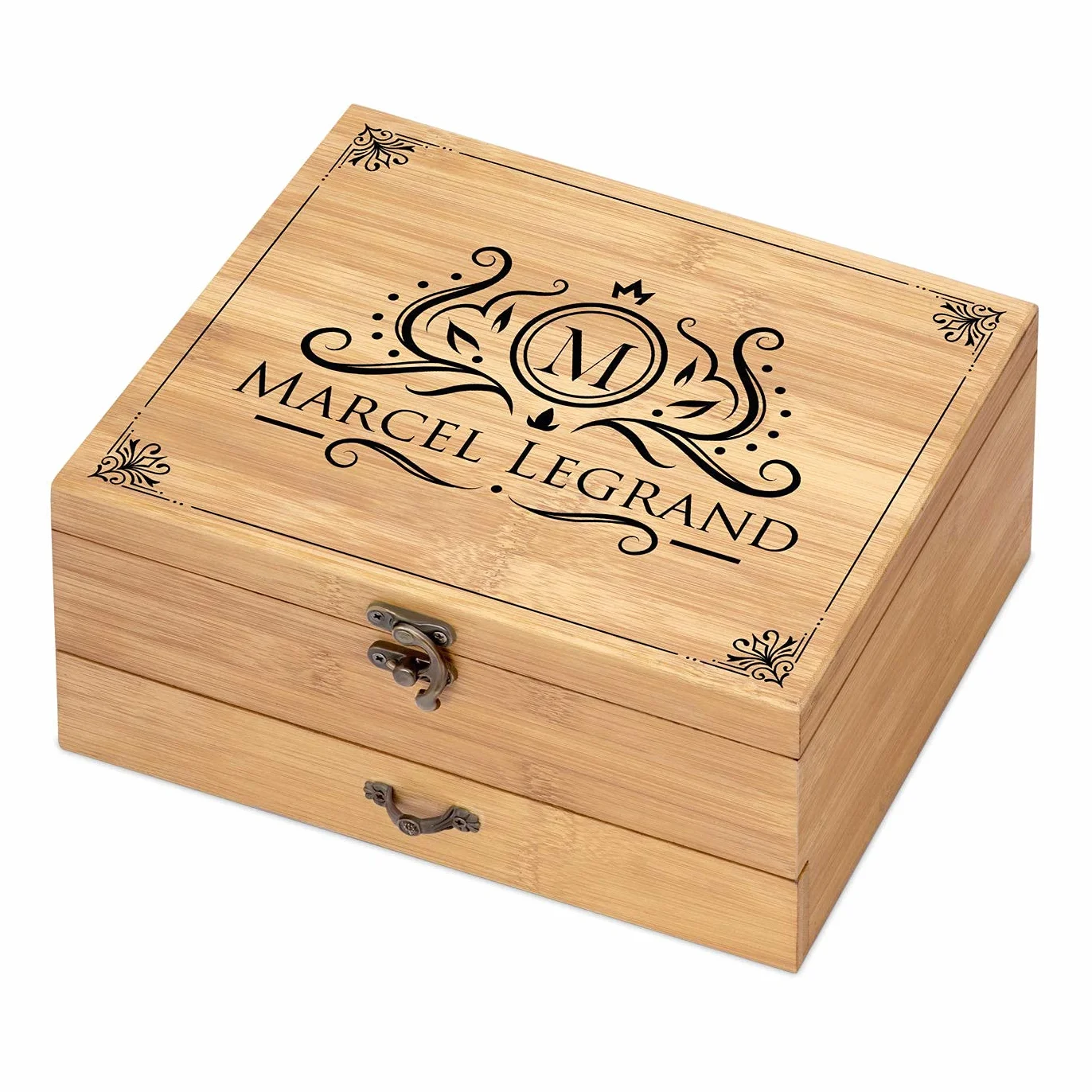 Maverton Coffret du Sommelier, Cadeau d'accessoires pour Le vin, Set Sommelier personnalisé, Cadeau pour Chaque Homme - Cadeau Noel - Monogramme