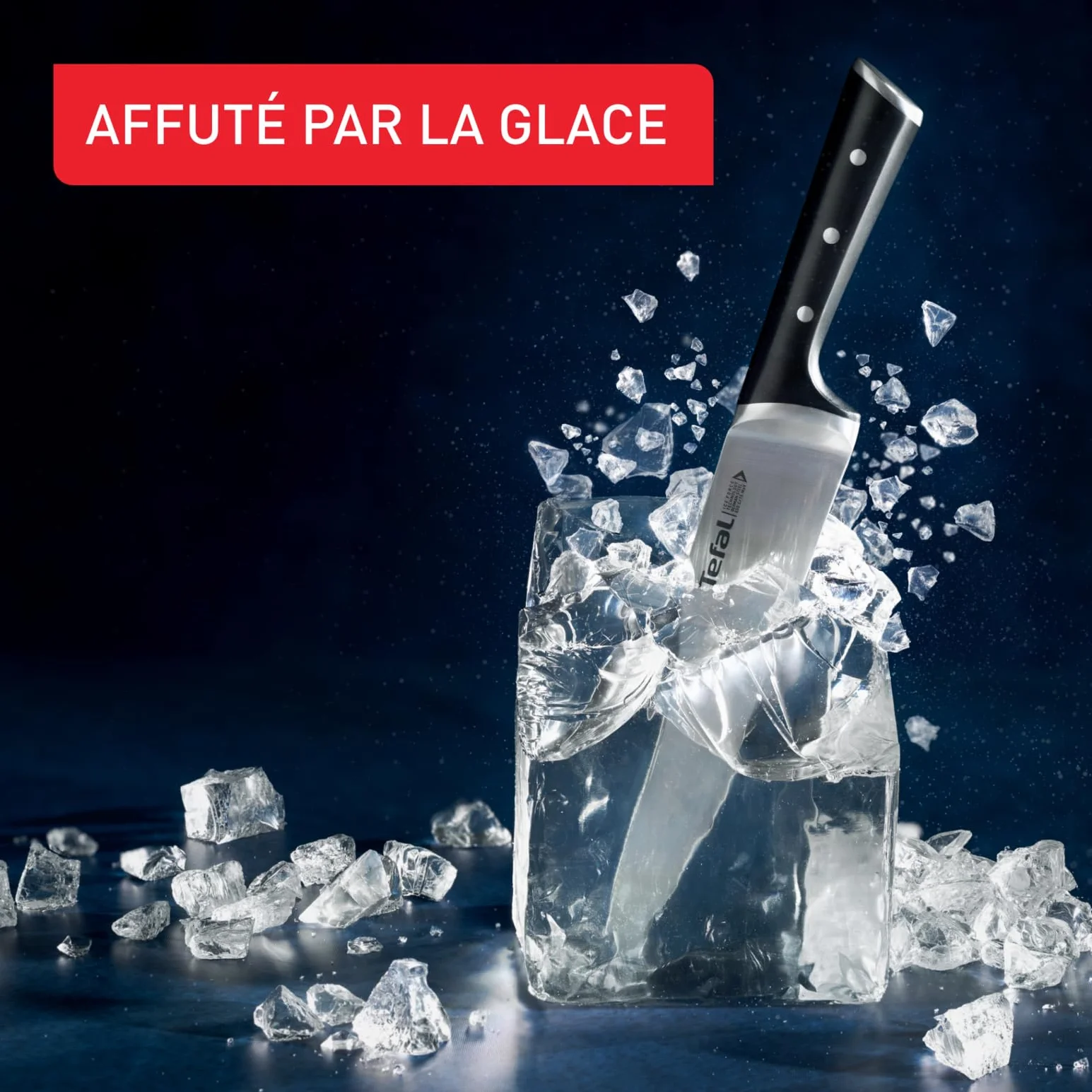 Tefal Bloc couteaux de cuisine Ice Force Ensemble 6 pièces Lame acier inoxydable allemand Garantie 10 ans K232S574