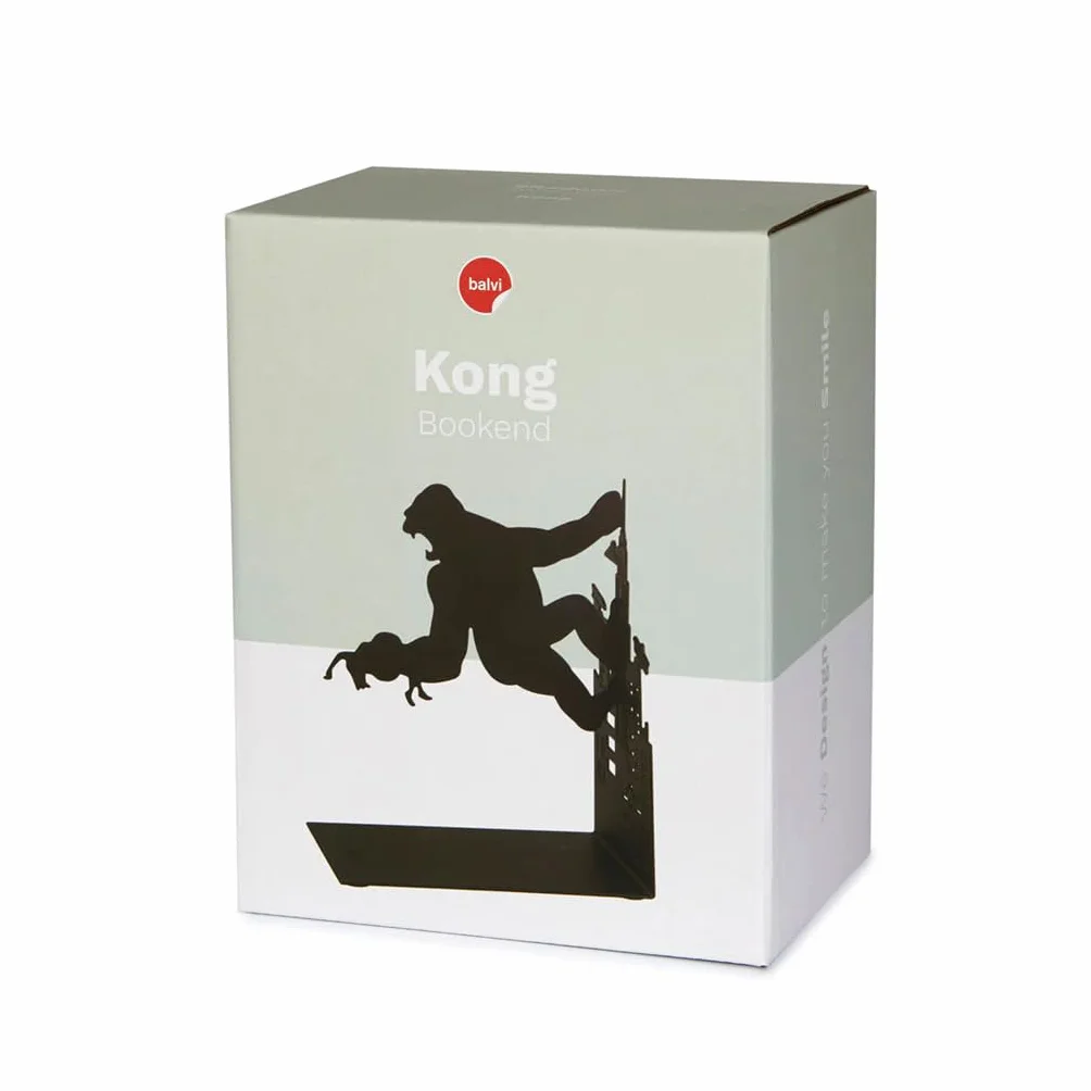 Balvi Kong Serre-Livres décoratifs en métal Noir Design Original