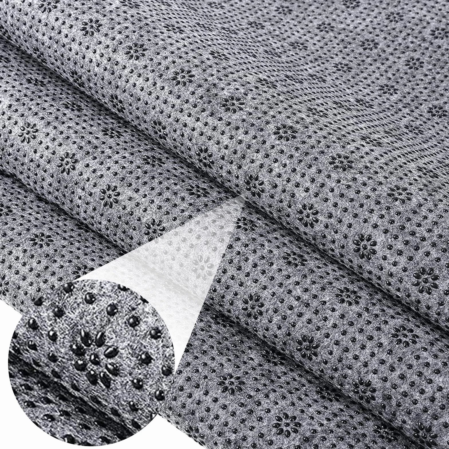 Tapis antidérapant en tissu tufting 200 x 200 cm 2 mm épaisseur