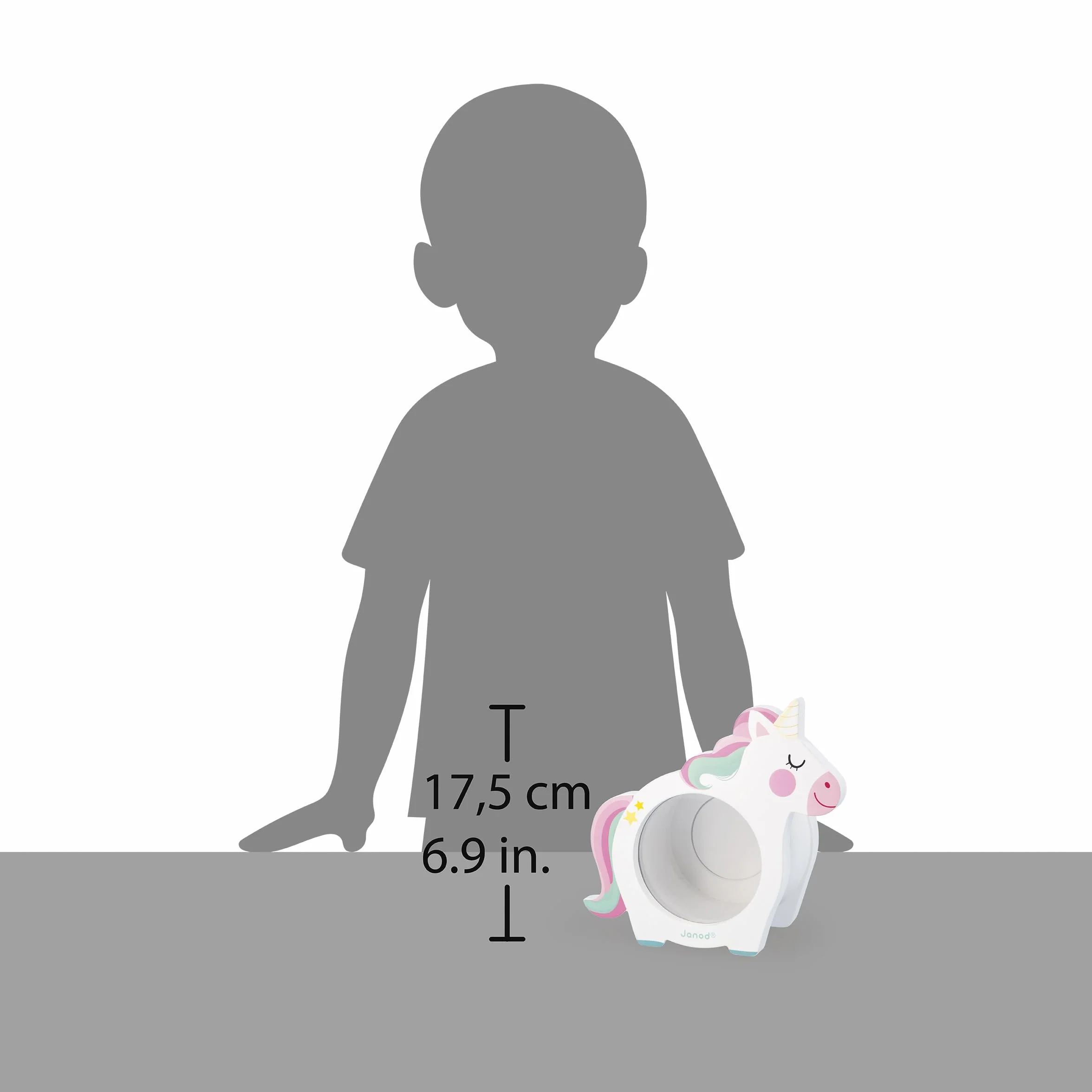 Janod Tirelire Licorne Enfant Bois FSC Ouverture Magnétique Transparente