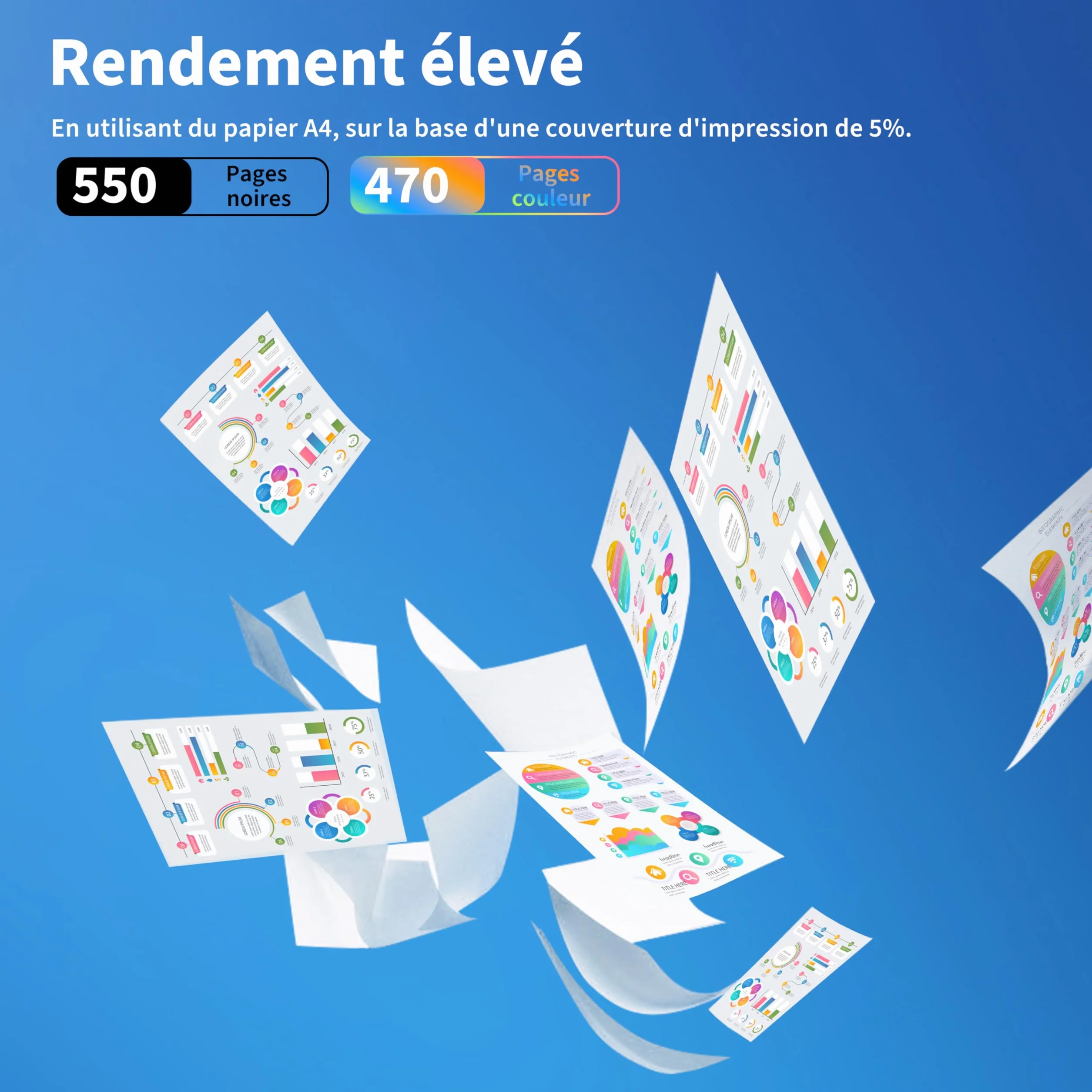 Cartouche d'encre Epson 503XL Multipack 15 pièces pour XP-5200 XP-5205 WF-2960 WF-2965