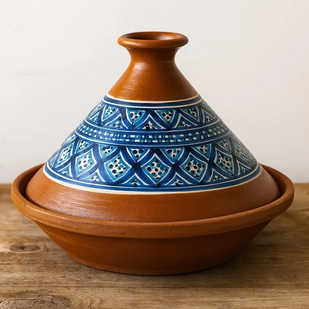 Generico Tajine en terre cuite Marocain Tunisien XL 32 cm multicolore