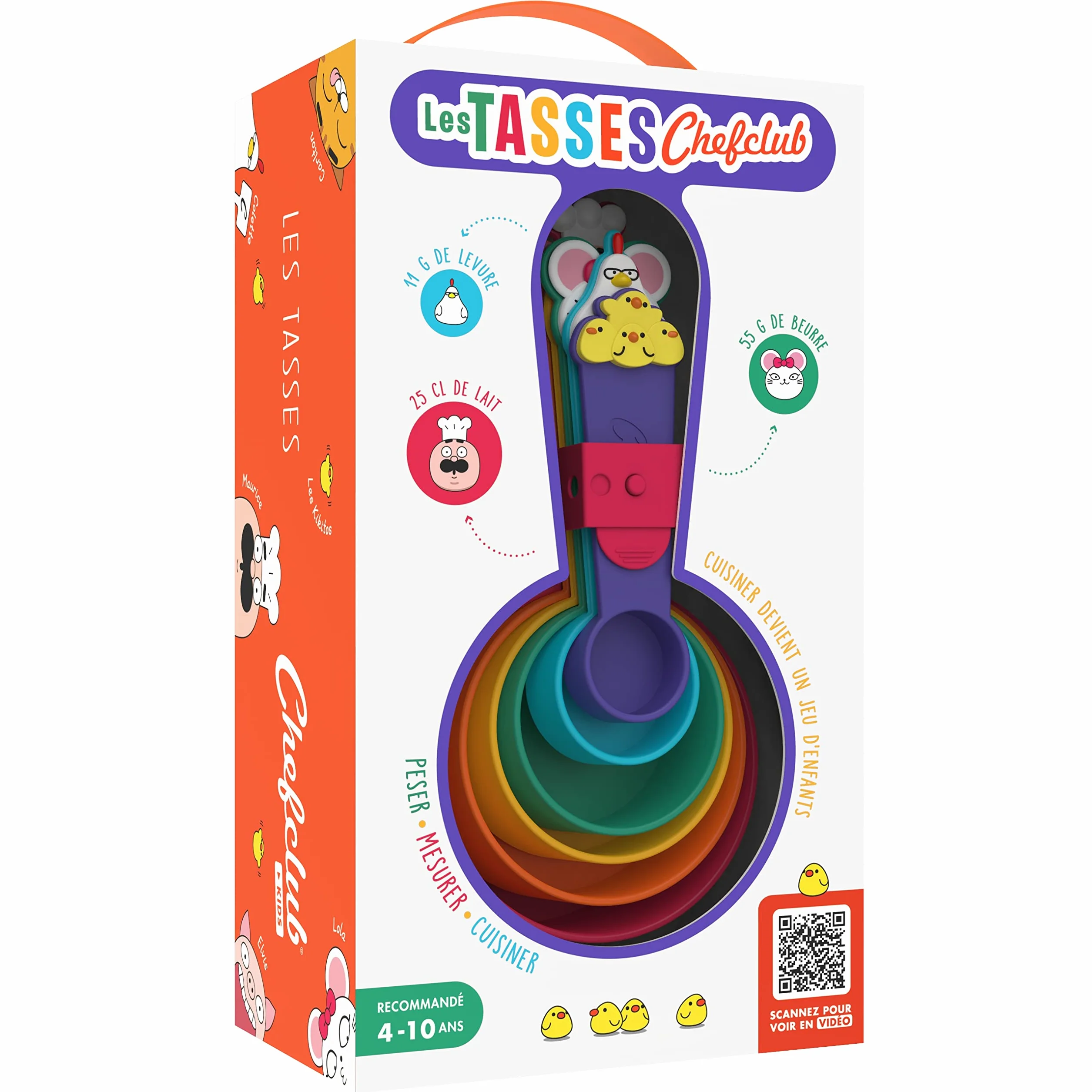 Chefclub Kids Ustensiles Cuisine Enfant Tasses Doseuses Ludiques Mesurer Jeu Apprendre 4 ans