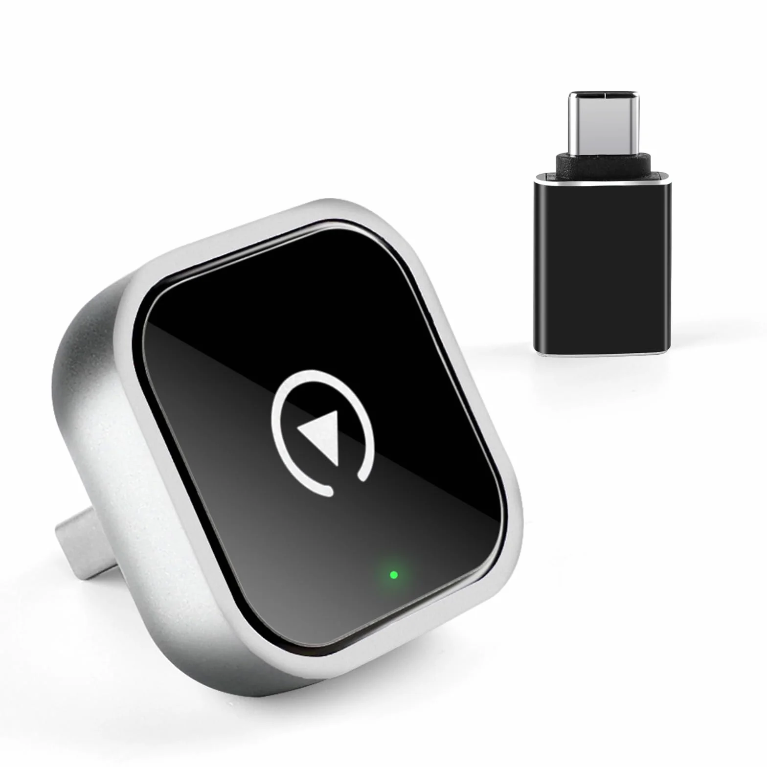 Bezprzewodowy adapter Carplay, 2 w 1, bezprzewodowy adapter Carplay, konwertuje przewodowy samochód Carplay/Android na bezprzewodowy, podłączany i gotowy, mini adapter Carplay