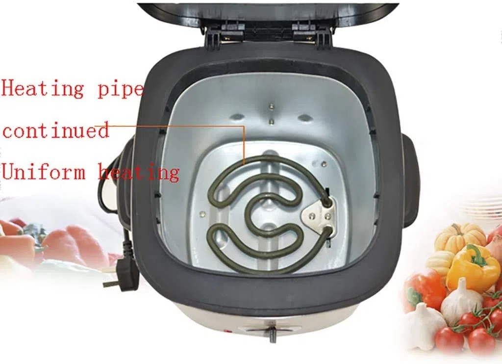Friteuse Profonde, Acier Inoxydable, friteuse Profonde Facile à Nettoyer, température constante de l'huile, contrôle de la température électrique de la température électrique/Nettoyage séparé
