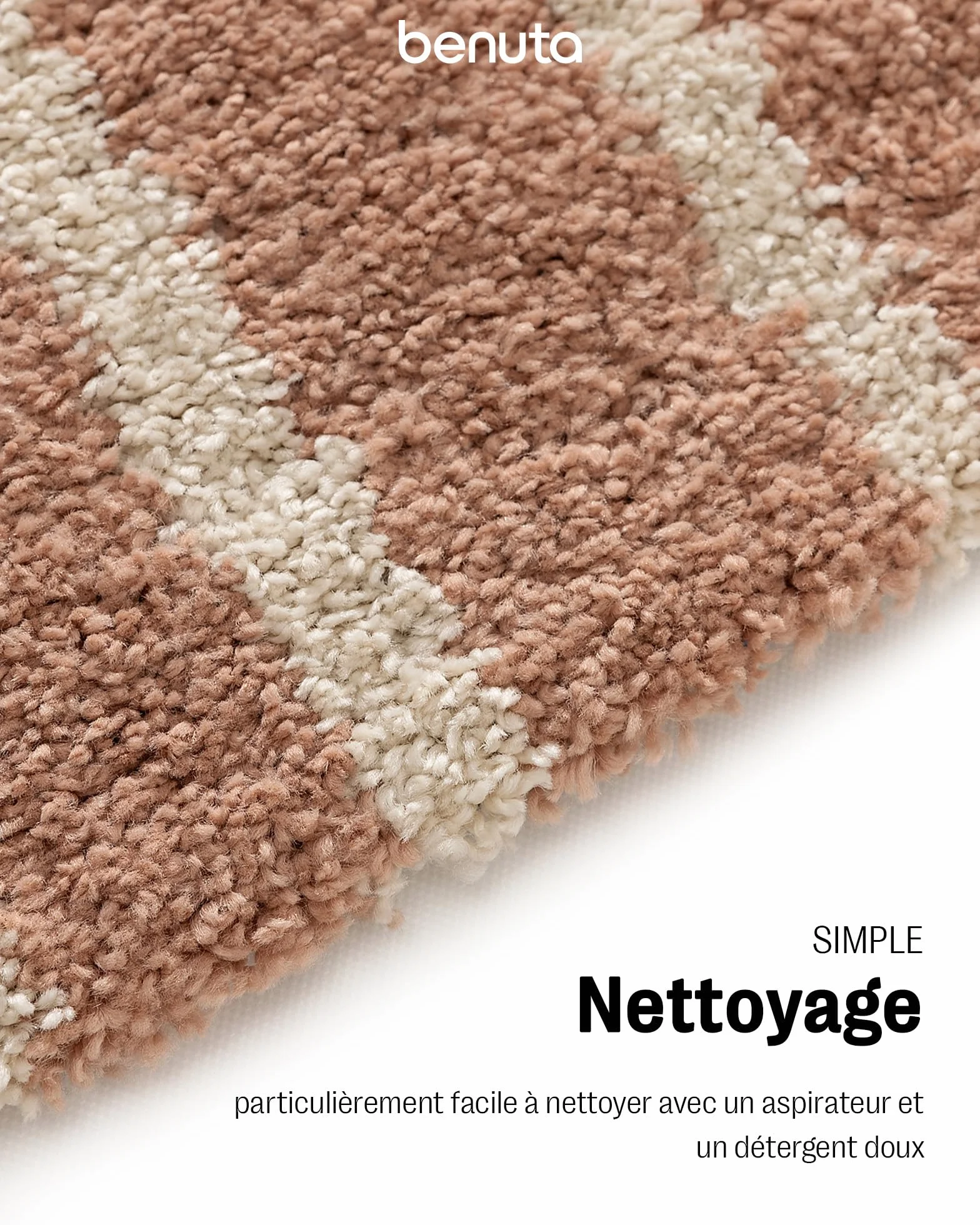 Tapis Enfant Gobi Rose 80x150 cm Lytte Rectangulaire Fausse Fibre Motifs Bebe Scandi Facile Entretien