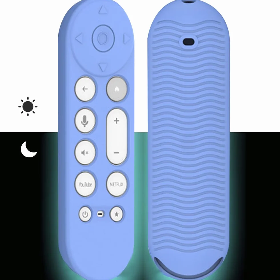Boîtier de Télécommande Silicone pour Google TV Streamer 4K 2024 Voice Remote, Coque Antidérapante