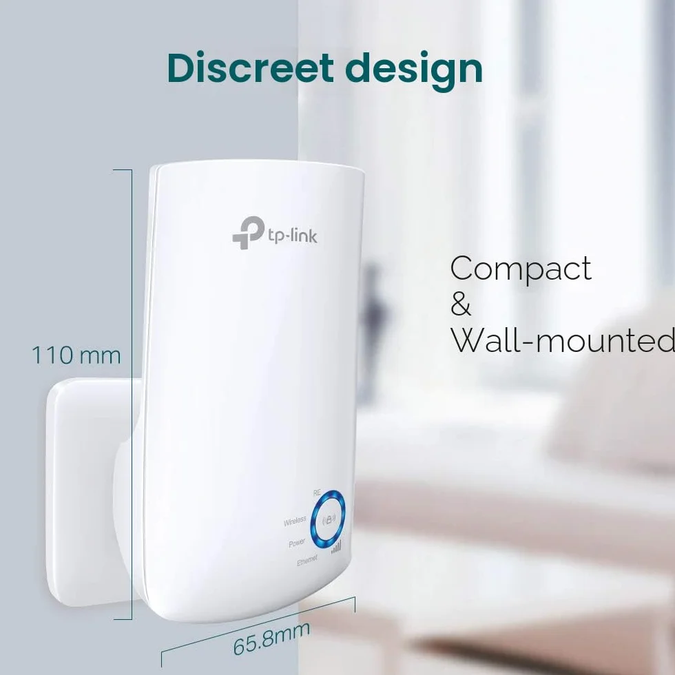 TP-Link TL-WA850RE Répéteur WiFi N300, Amplificateur WiFi, 1 Port Ethernet, 90㎡
