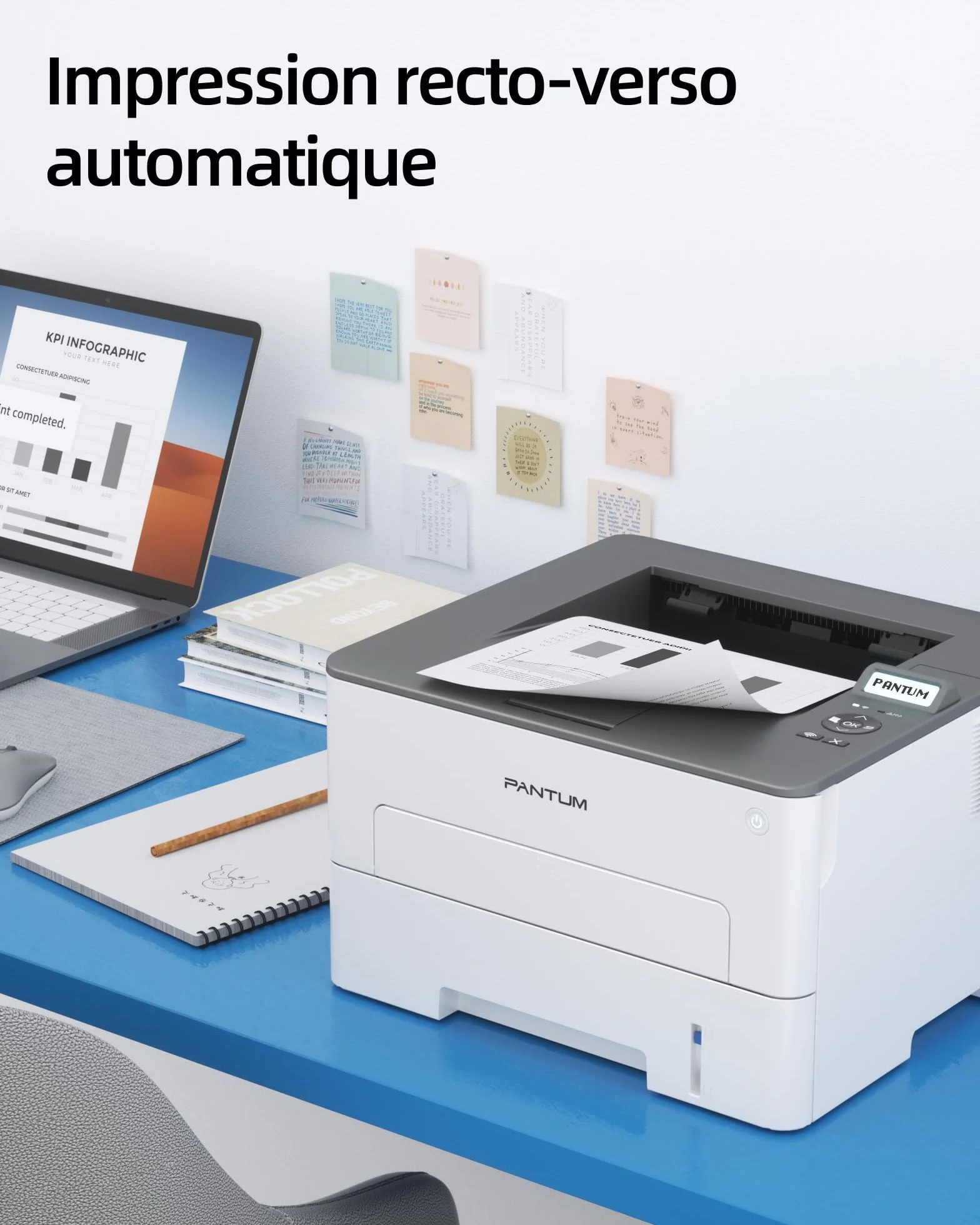 PANTUM P3018DW Imprimante Laser WiFi Recto Verso Automatique Noir et Blanc 30ppm