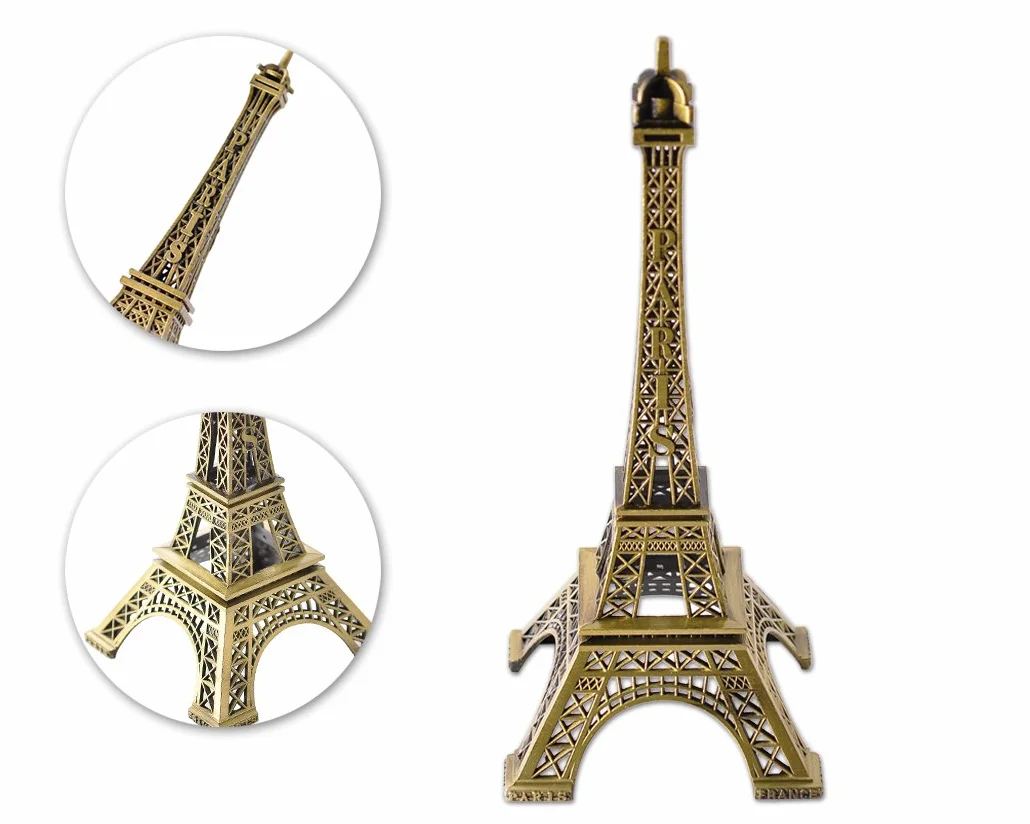 Tour Eiffel Statue Métallique Figurine 15 cm Souvenirs