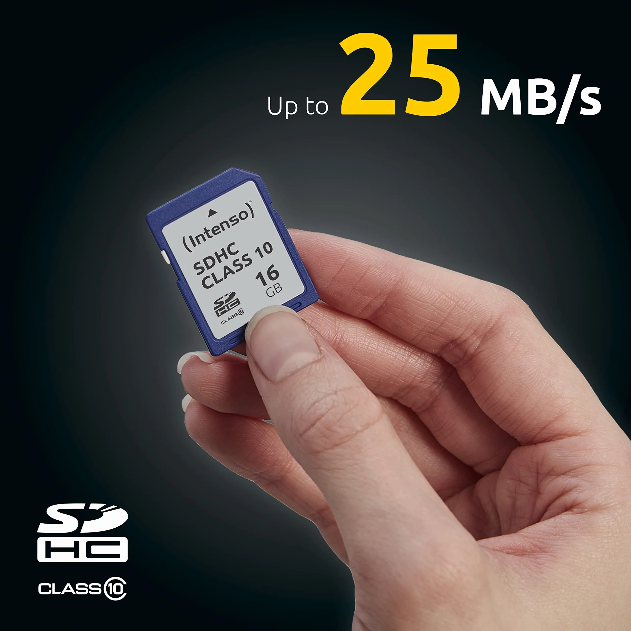 Intenso 3411470 Karta Pamięci SDHC 16 GB, Niebieski