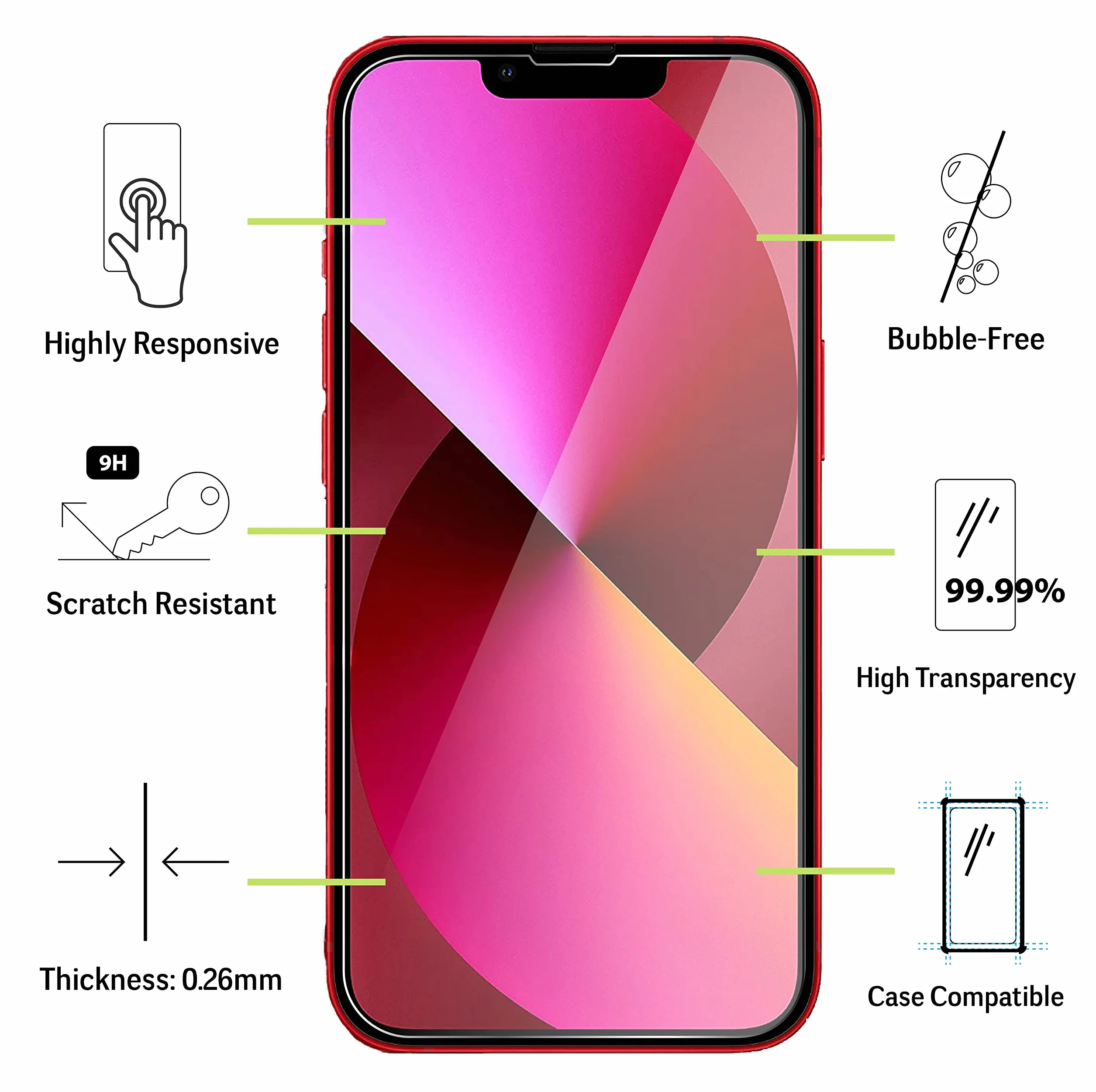 Ochraniacz ekranu do iPhone 13 / iPhone 13 Pro [3 sztuki] szkło hartowane na ekranu, screen protector ochronne ekran