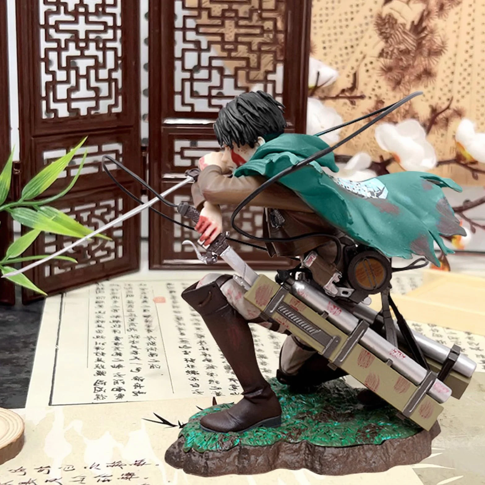 Statue Levi Ackerman, Ornement Anime PVC, Décoration Bureau Fan