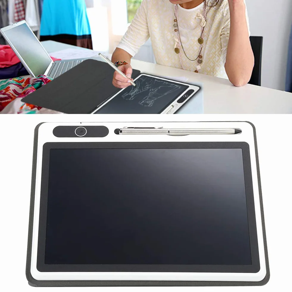 Elektroniczny notatnik Protable elektroniczny notatnik LCD blok rysunkowy tablet biznesowy narzędzie do malowania ręcznego (czarny)