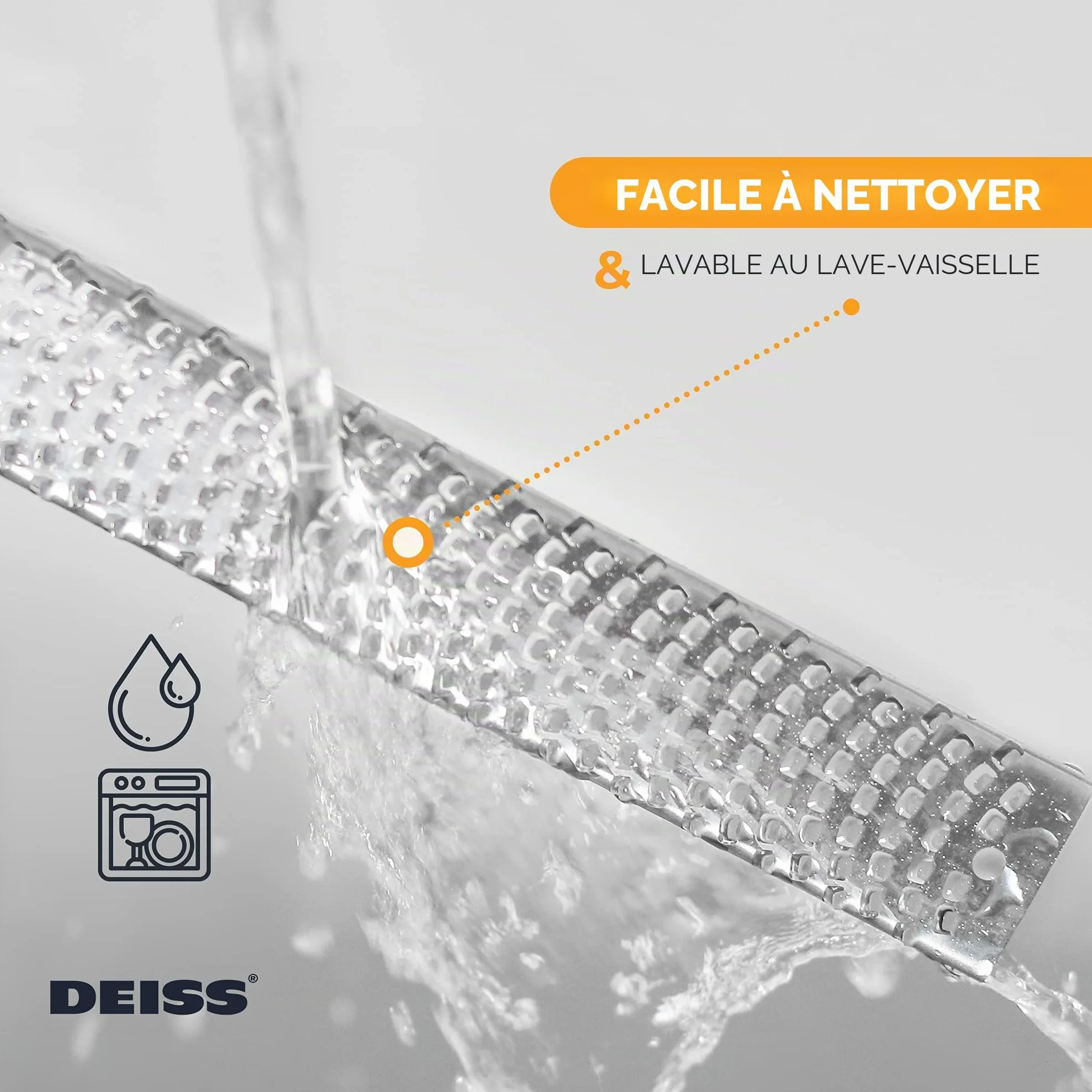 Deiss PRO Râpe à Fromage Manuelle Acier Inoxydable Lame Tranchante Zesteur d'Agrumes