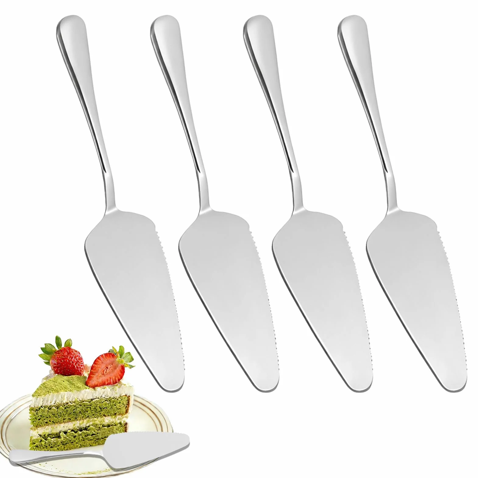 Pelle à Tarte en Acier Inoxydable 23 cm, Pelle a Gateau Inox, Lavable Lave-vaisselle