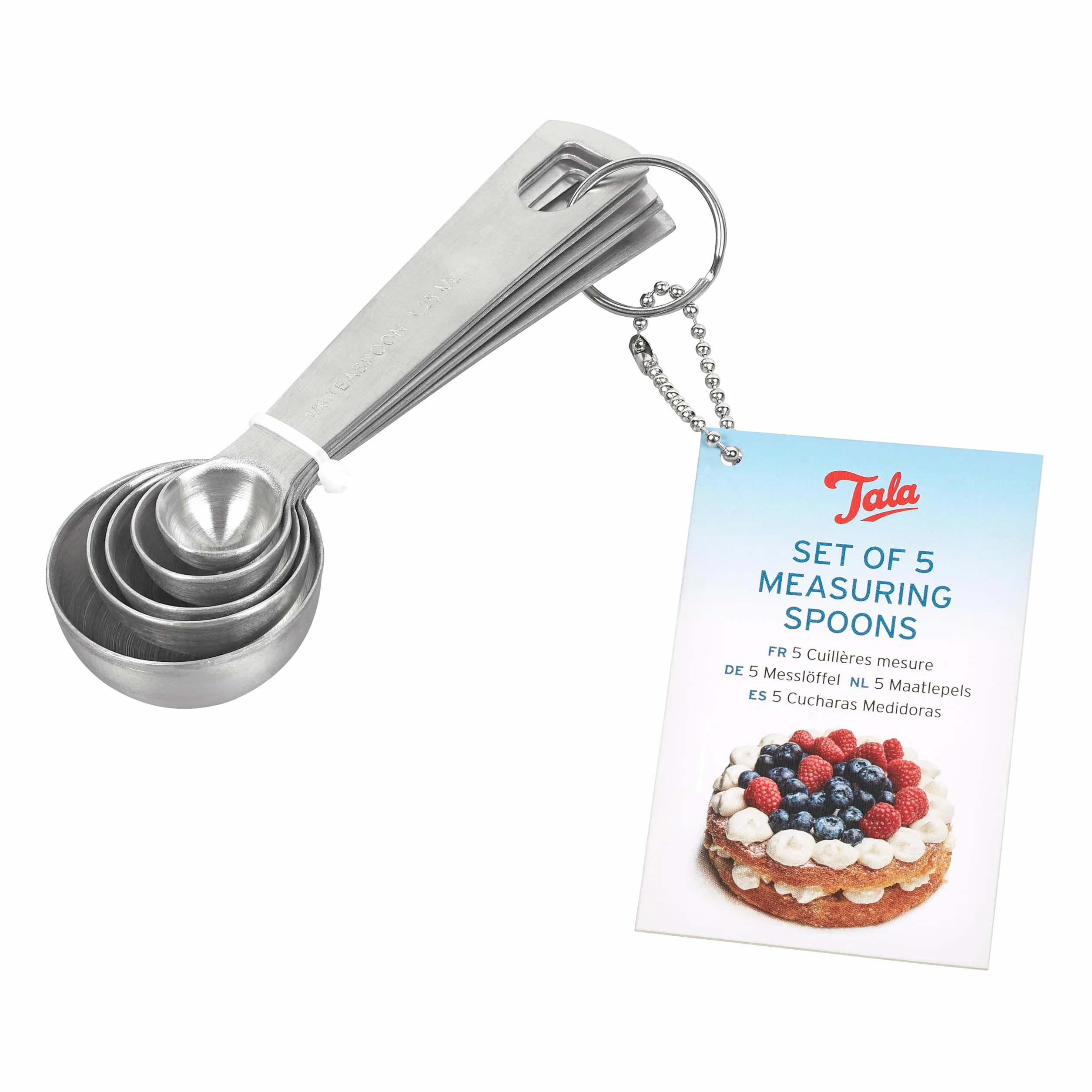 Tala Cuillères Doseuses Lot de 5 Acier Inoxydable Mesure Pâtisserie Épices